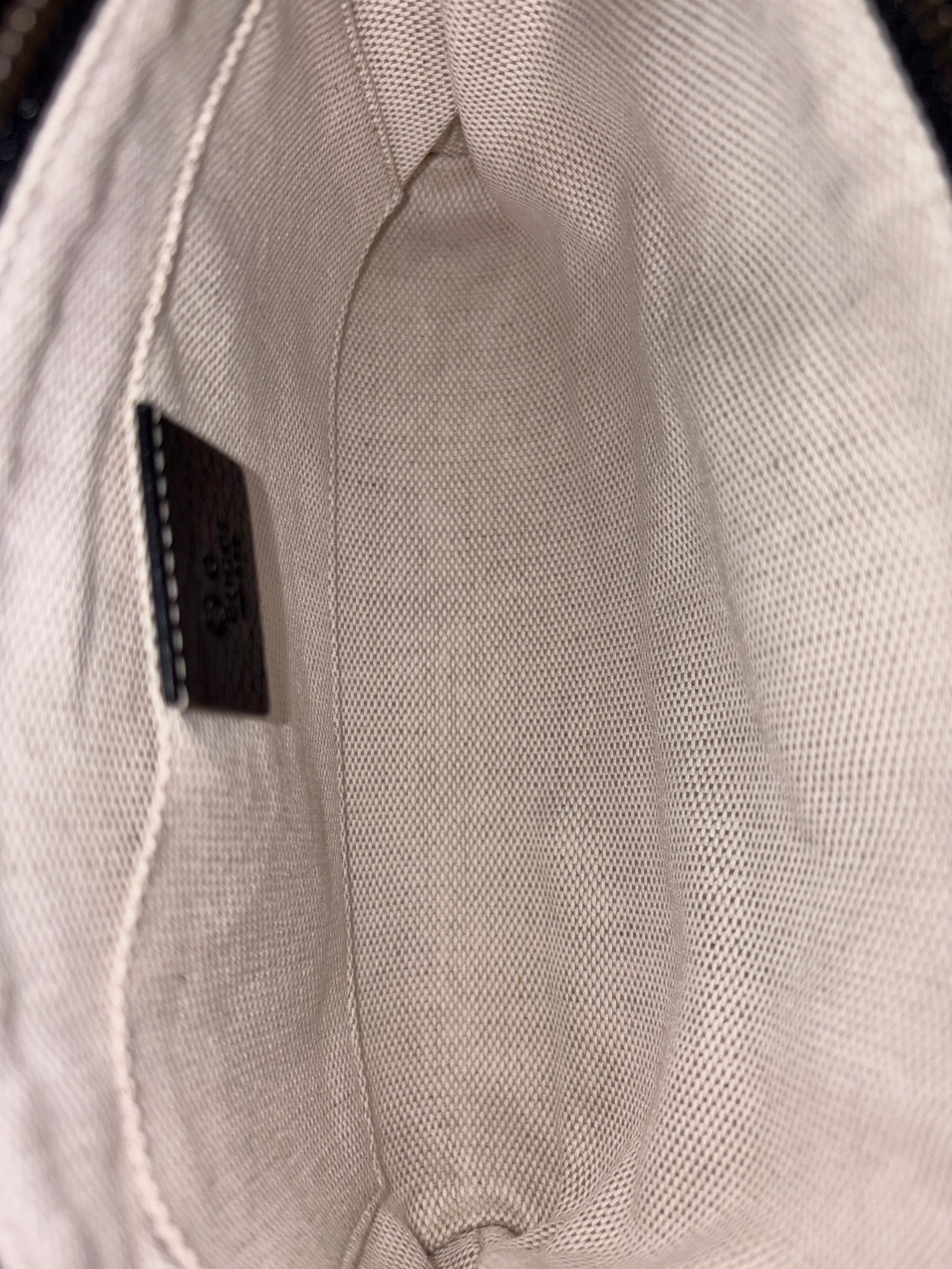 Gucci Black Zip Chain Crossbody Bag
