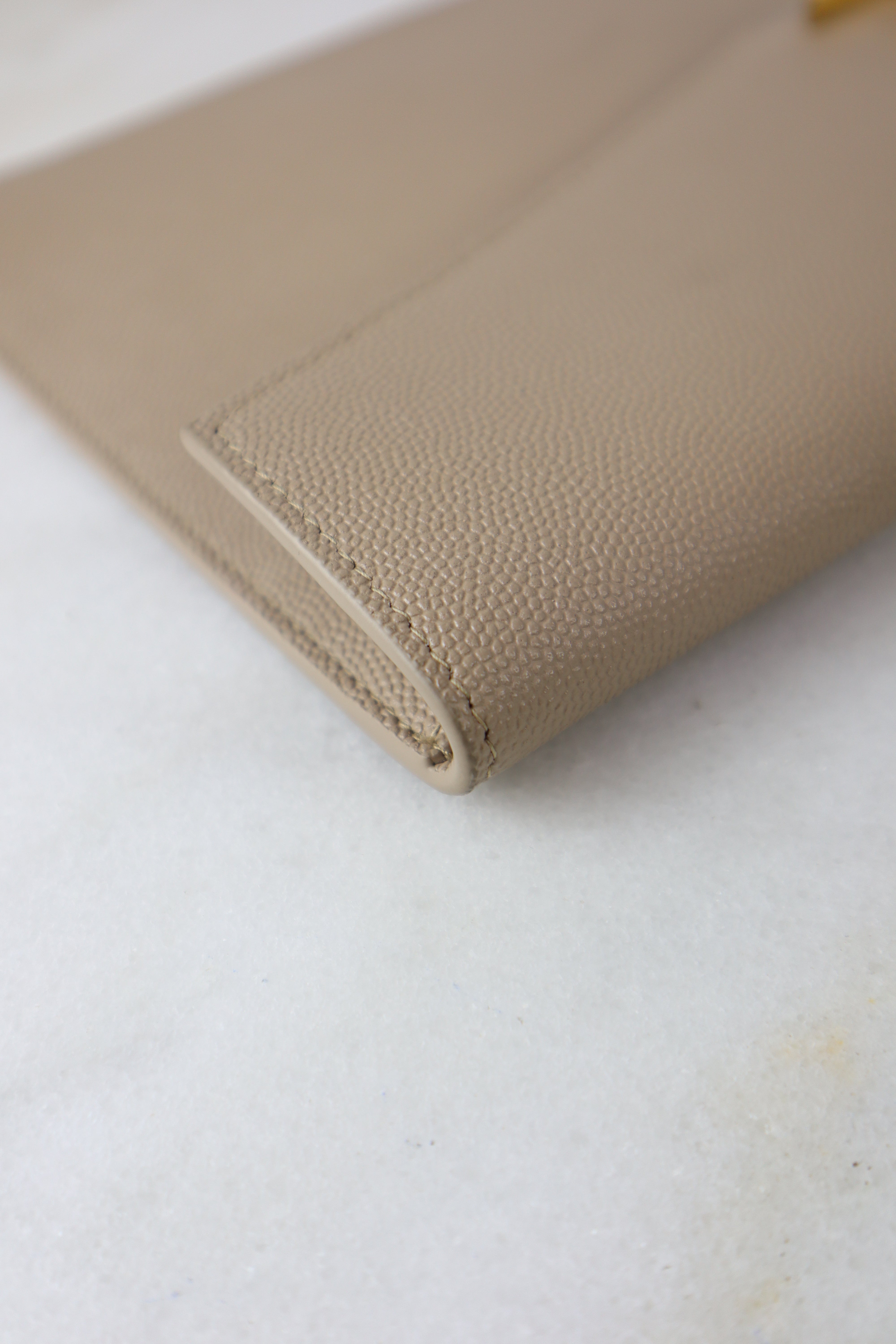 YSL Beige Uptown Pouch