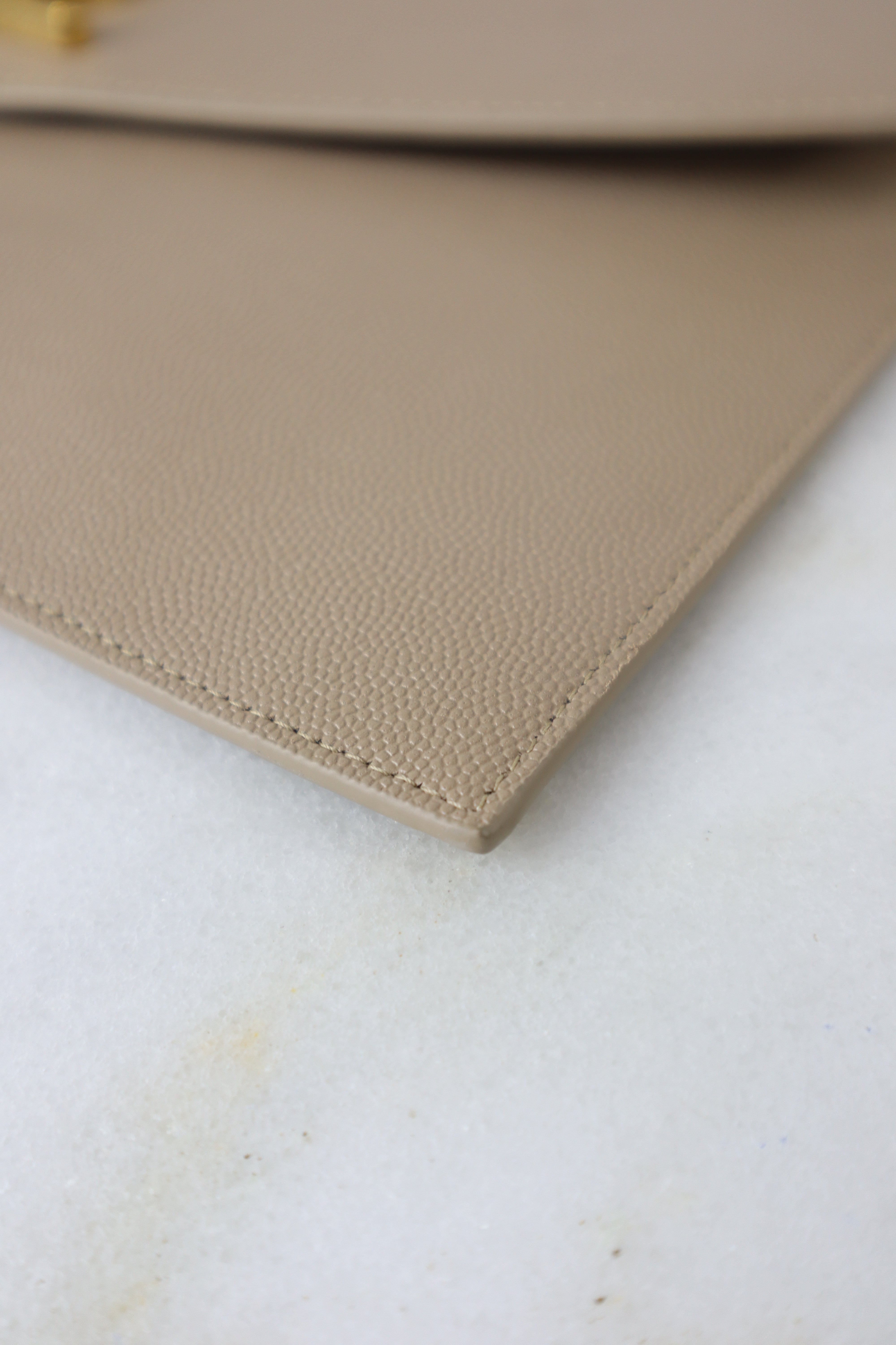 YSL Beige Uptown Pouch