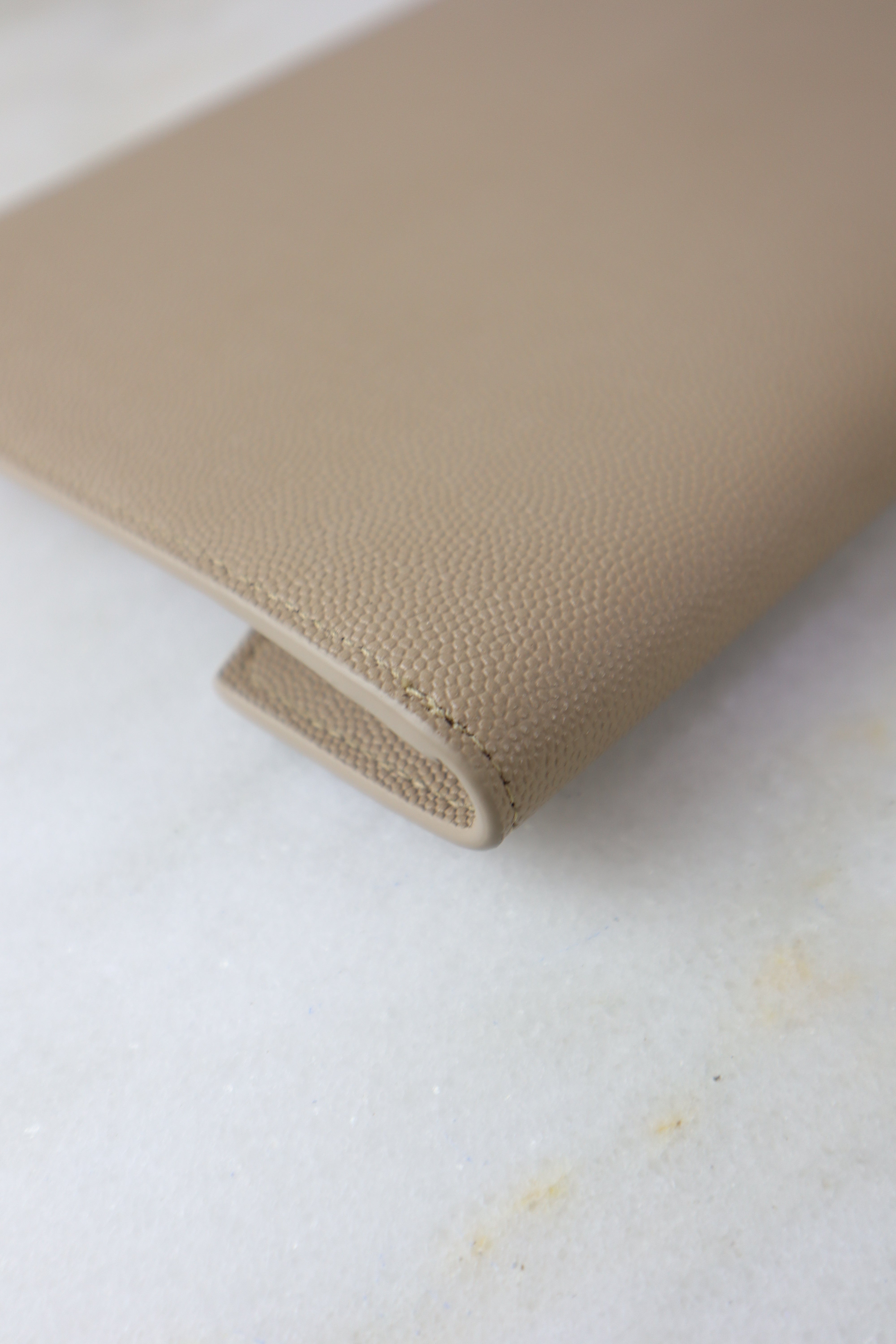 YSL Beige Uptown Pouch