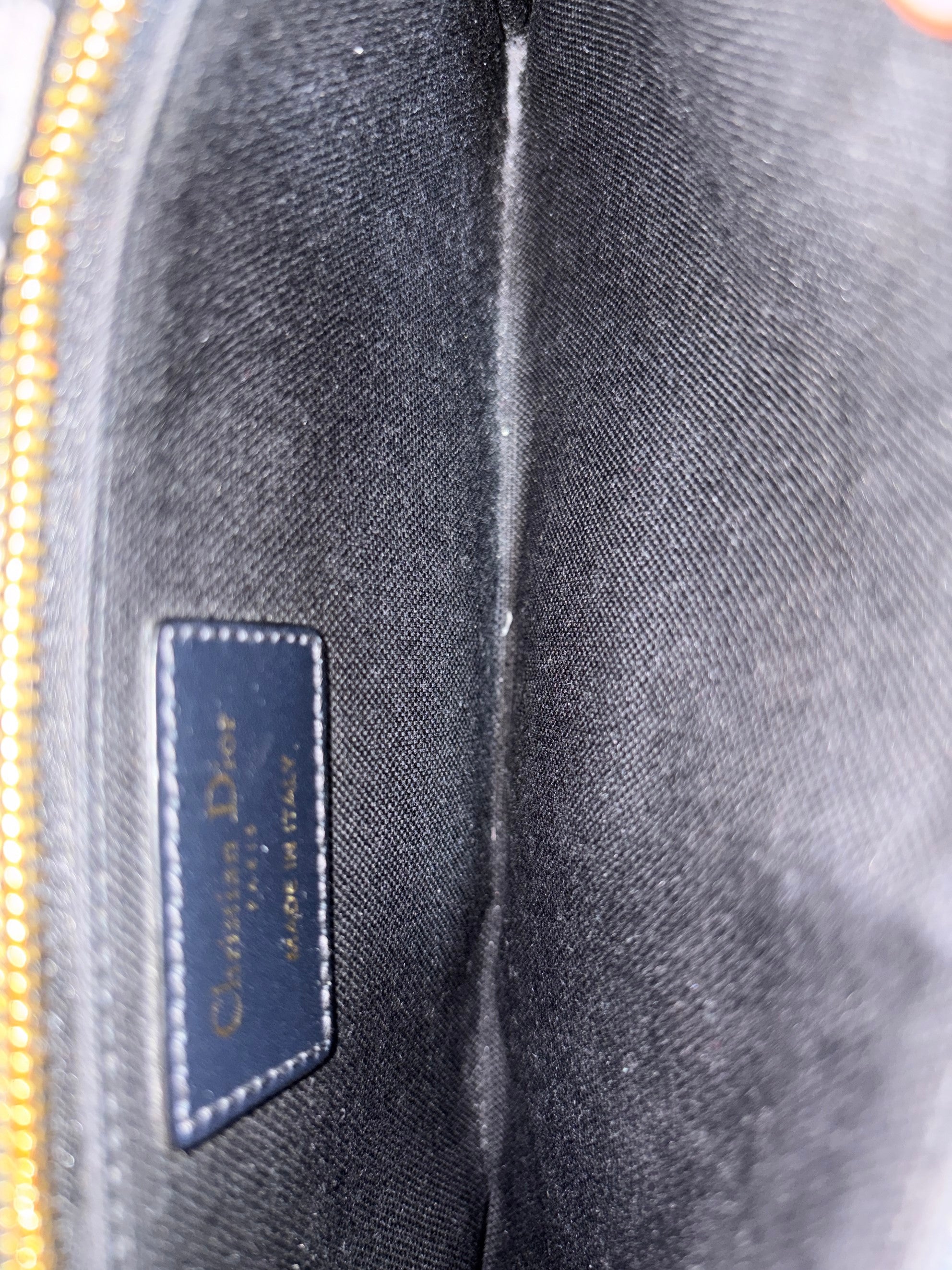 Dior blue oblique canvas 30montaigne chain clutch