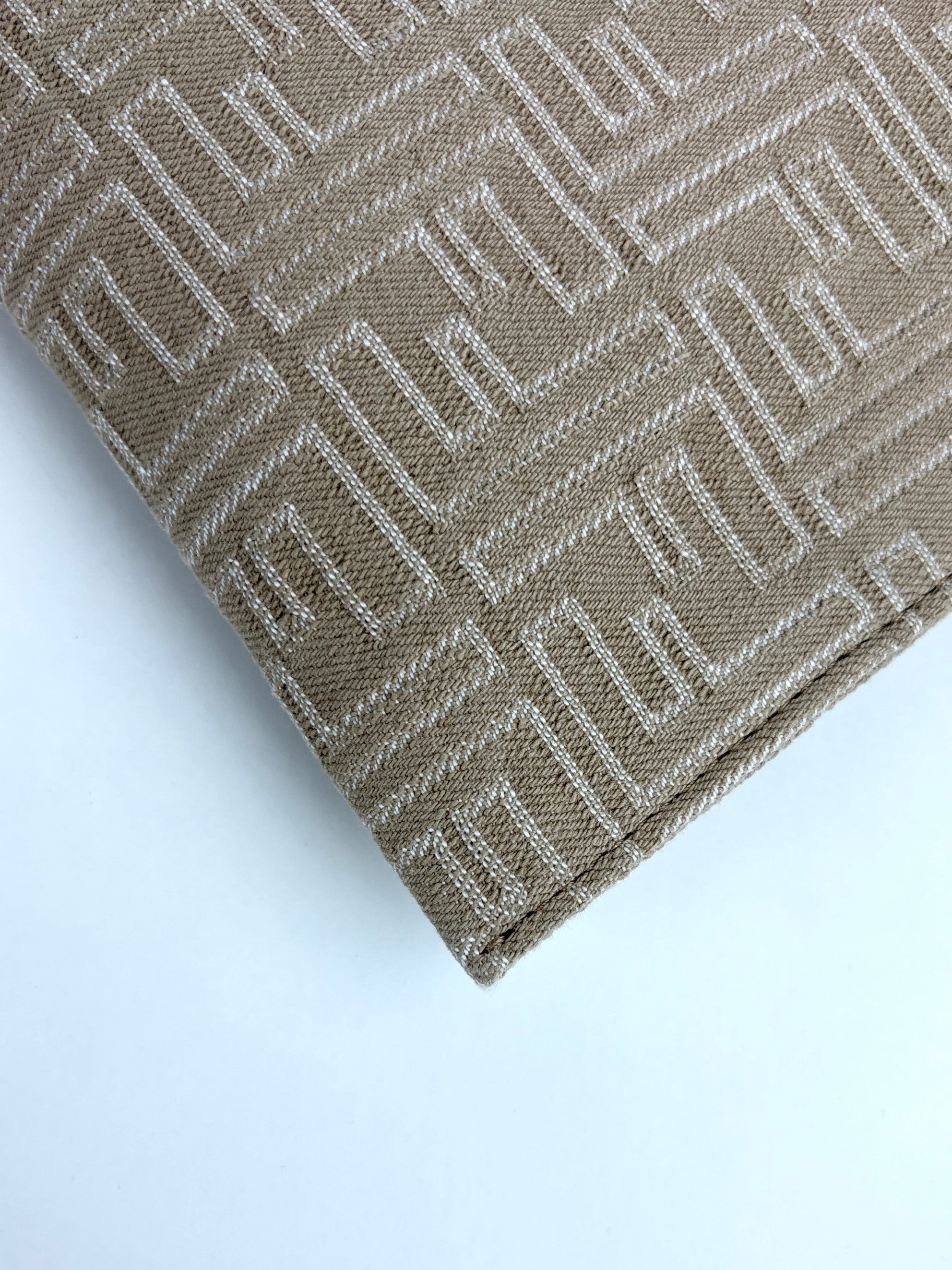 Fendi beige Demin effect ff jacquard medium flat pouch