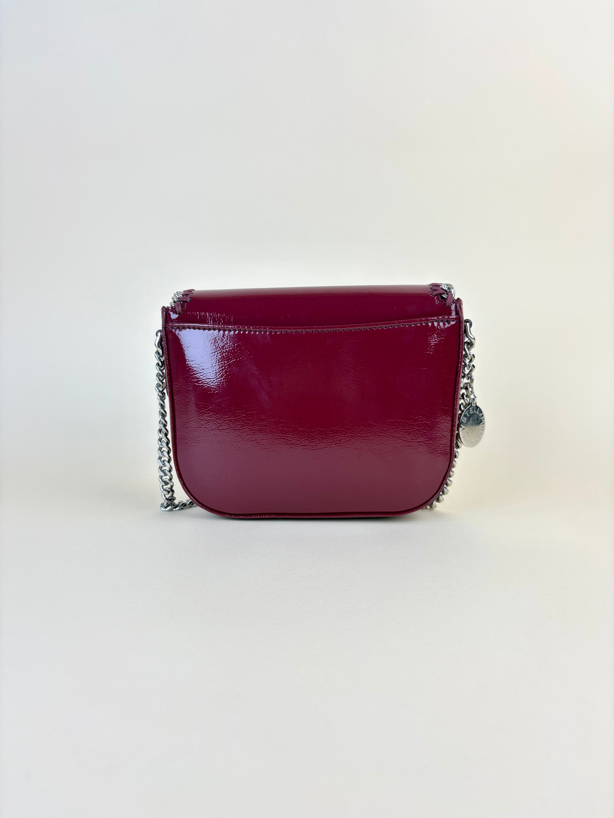 stella McCartney falabella box burgundy leather