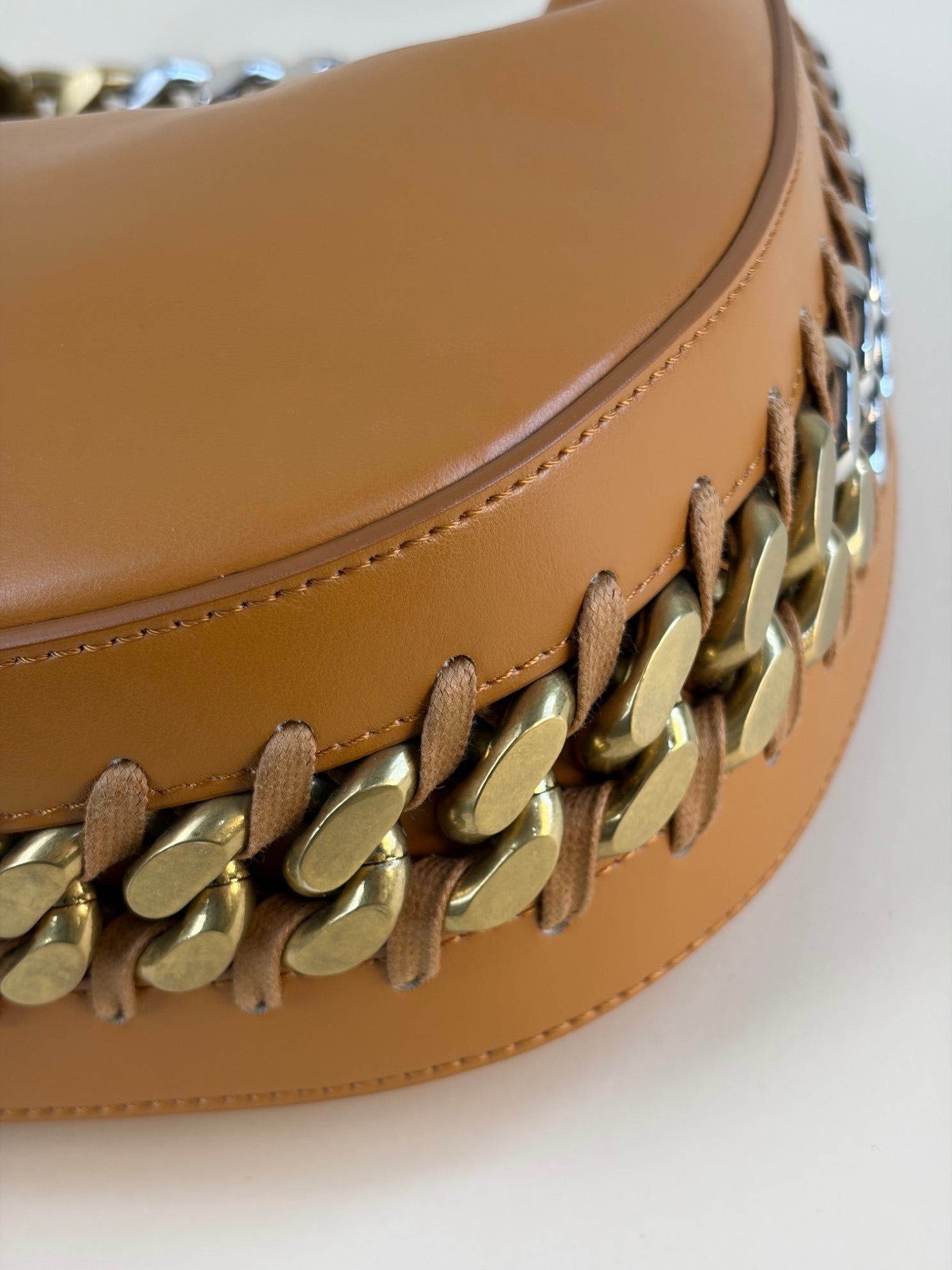 Stella McCartney camel frame zipped Hobo Bag