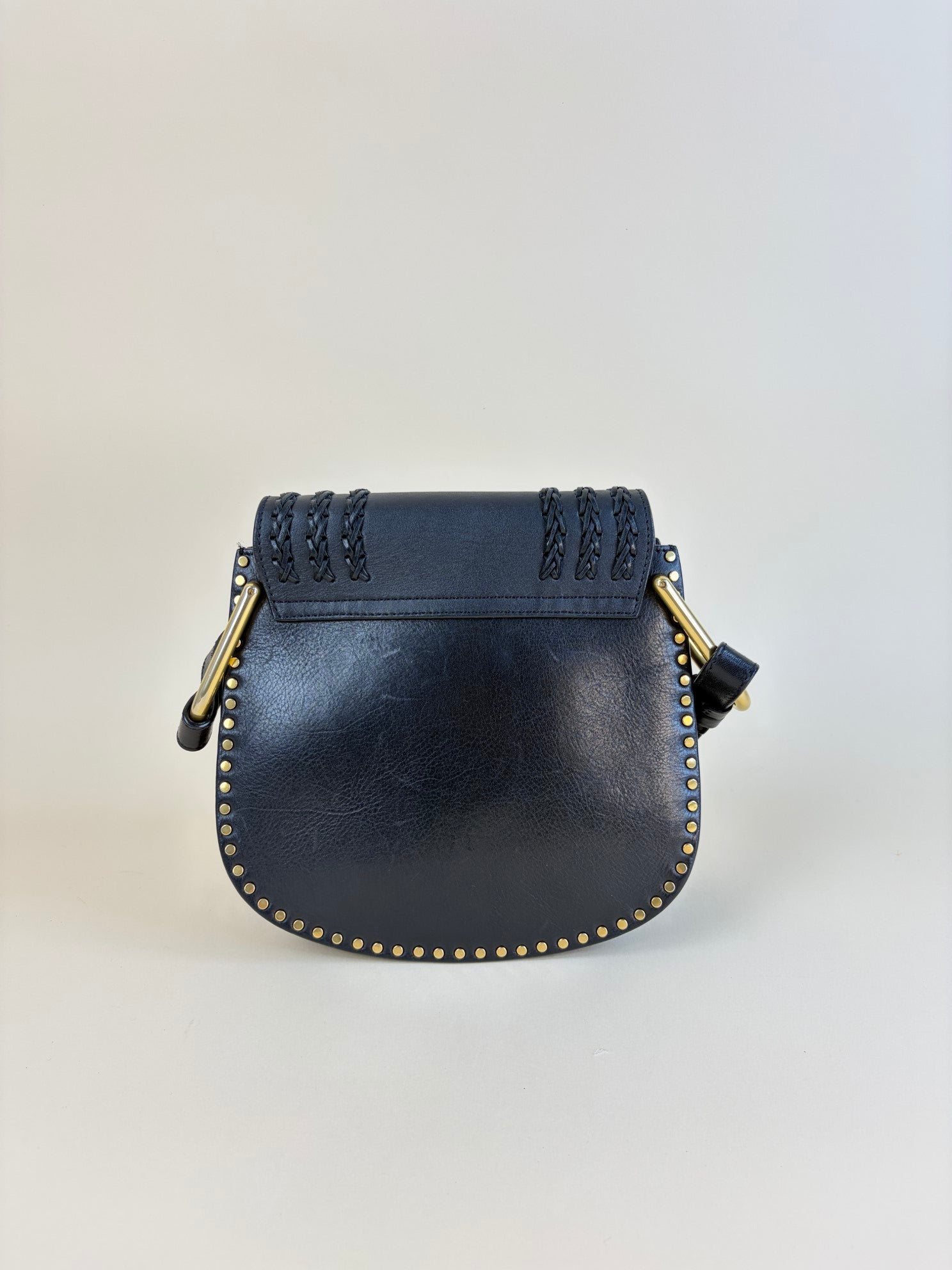 Chloe Black hudson meduim leather with braidedand studded