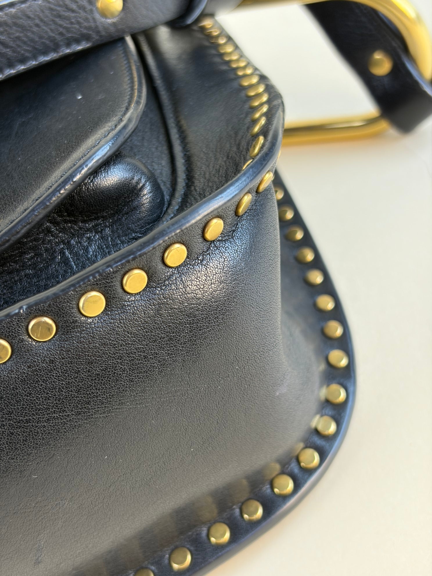 Chloe Black hudson meduim leather with braidedand studded
