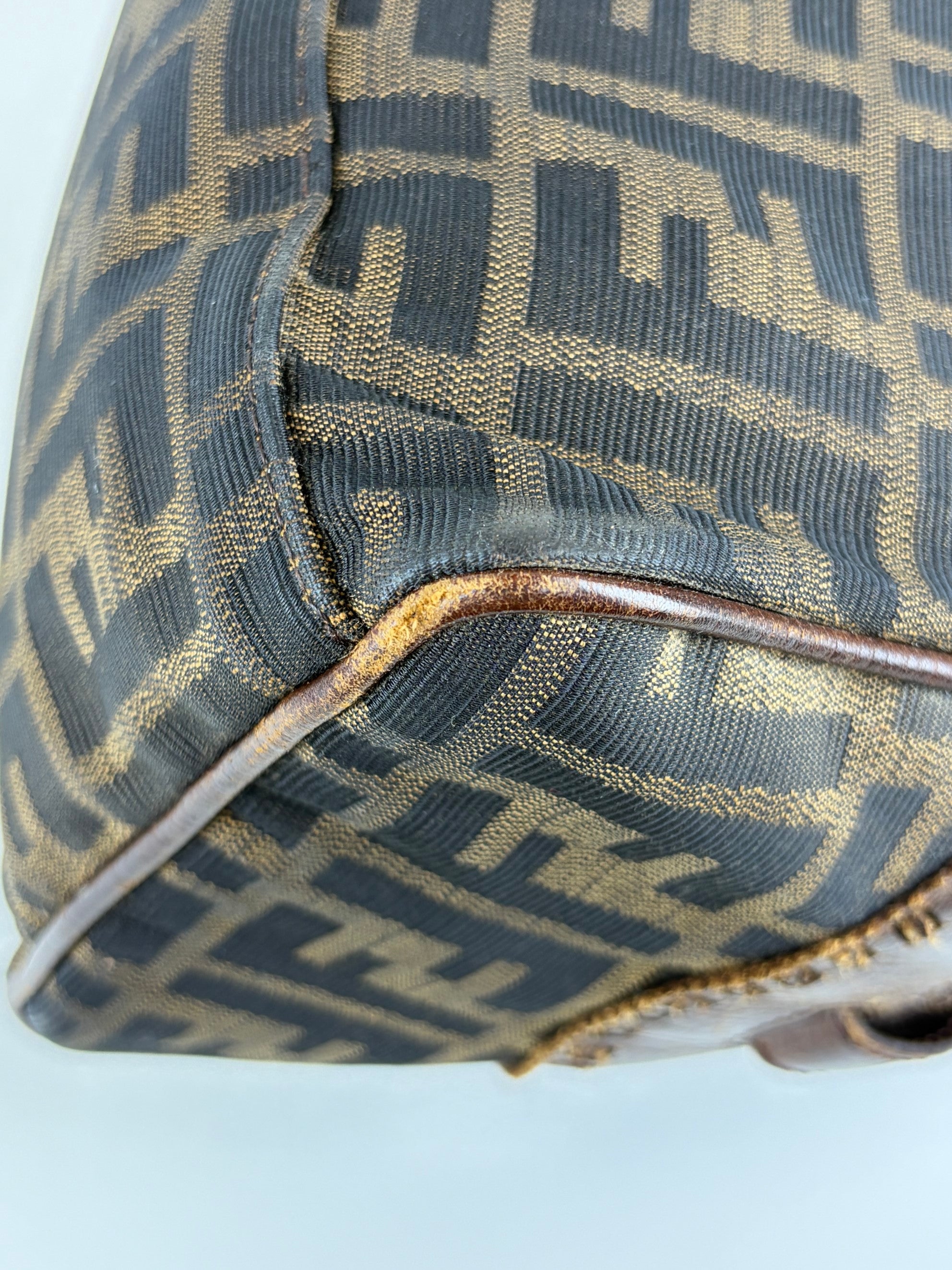 Fendi brown ff vintage Zucca de jour tote