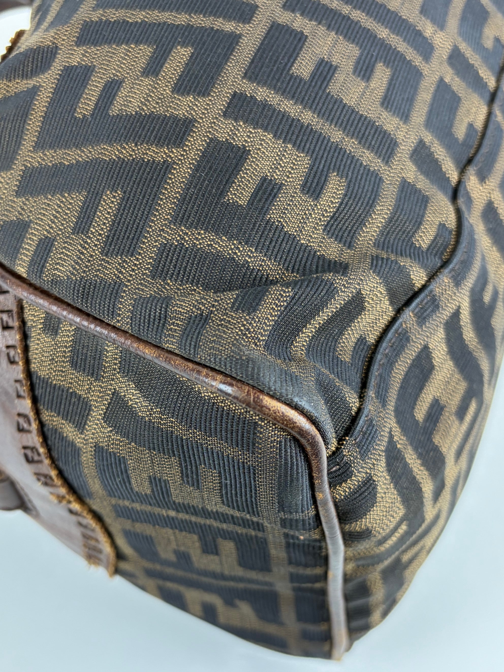 Fendi brown ff vintage Zucca de jour tote