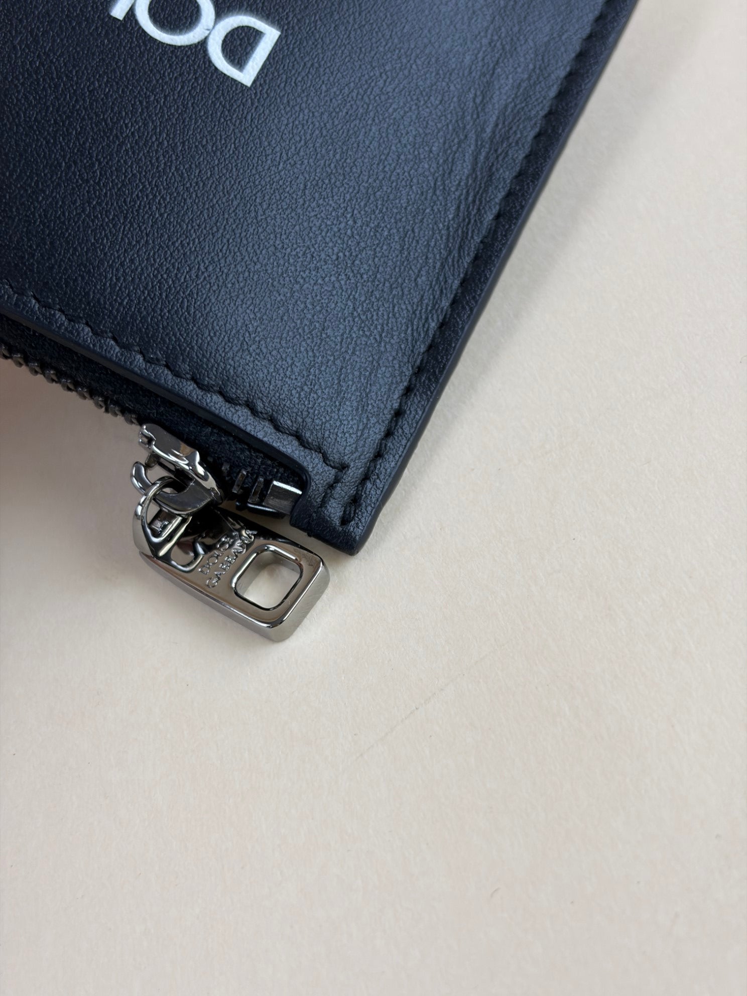 Dolce & Gabbana Black Zip Card Holder