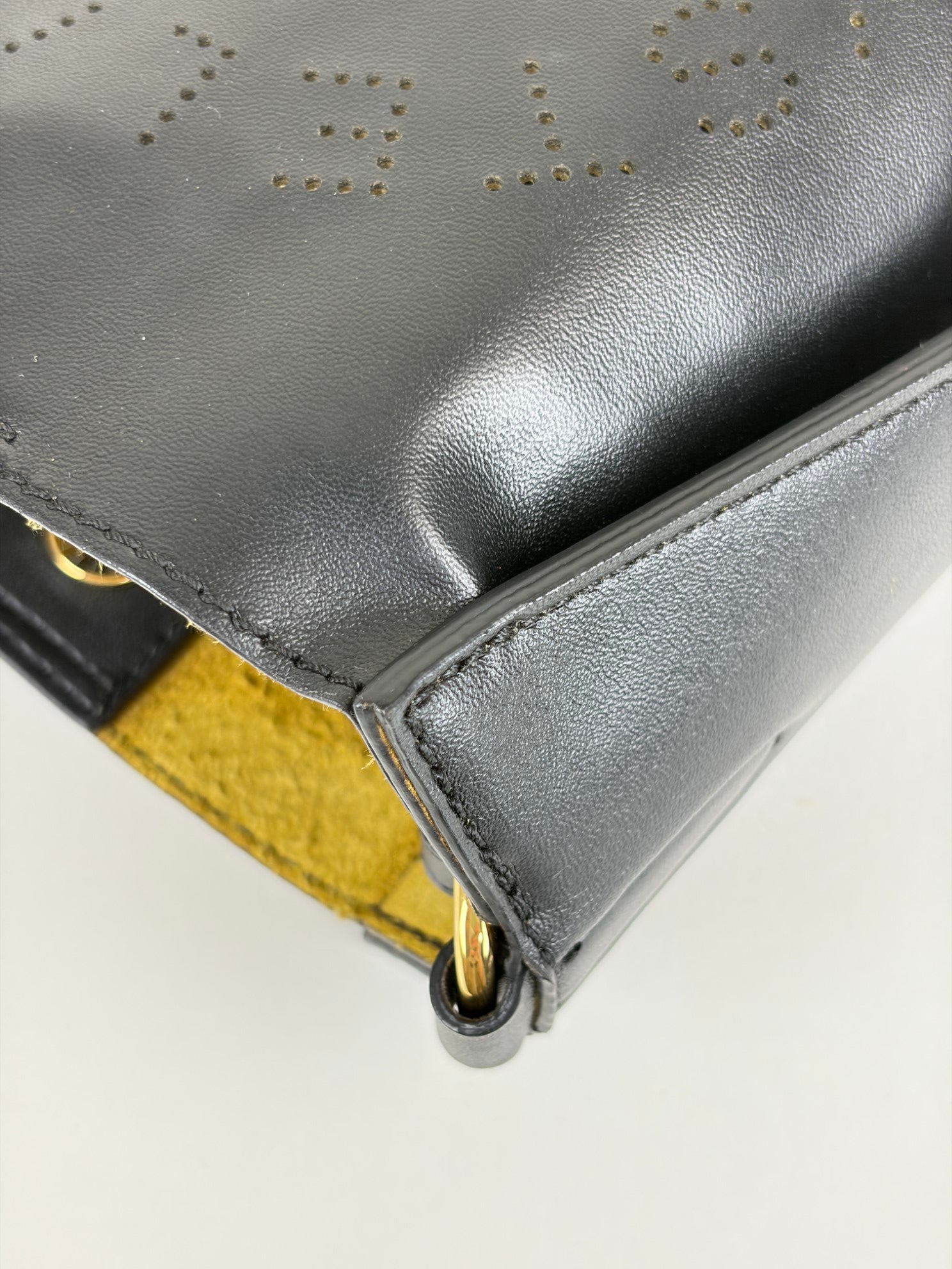 Stella Mccartney black Logo Square Crossbody Tiny Bag