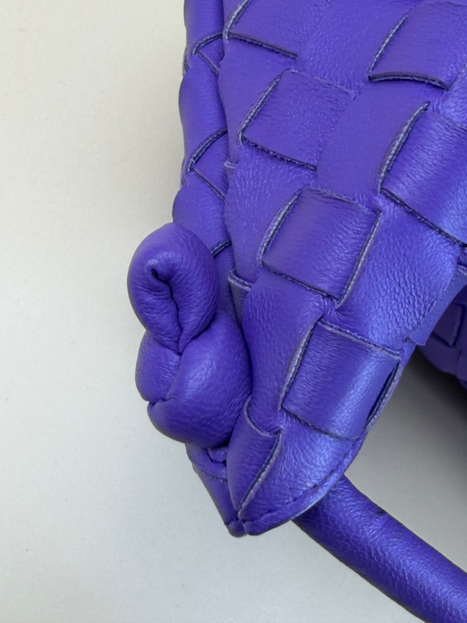 Bottega Veneta purple nappa intrecciato meduim tuuru pouch