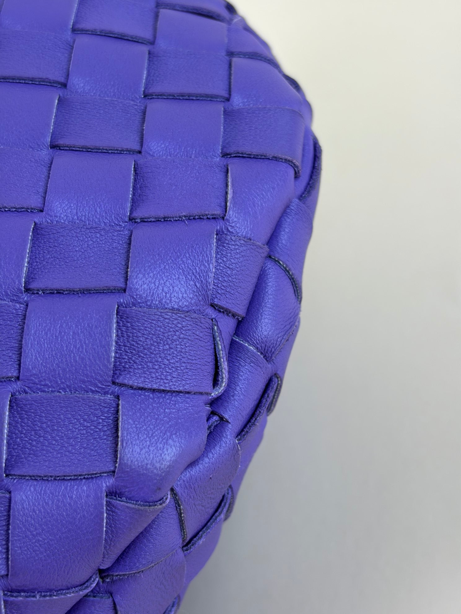 Bottega Veneta purple nappa intrecciato meduim tuuru pouch
