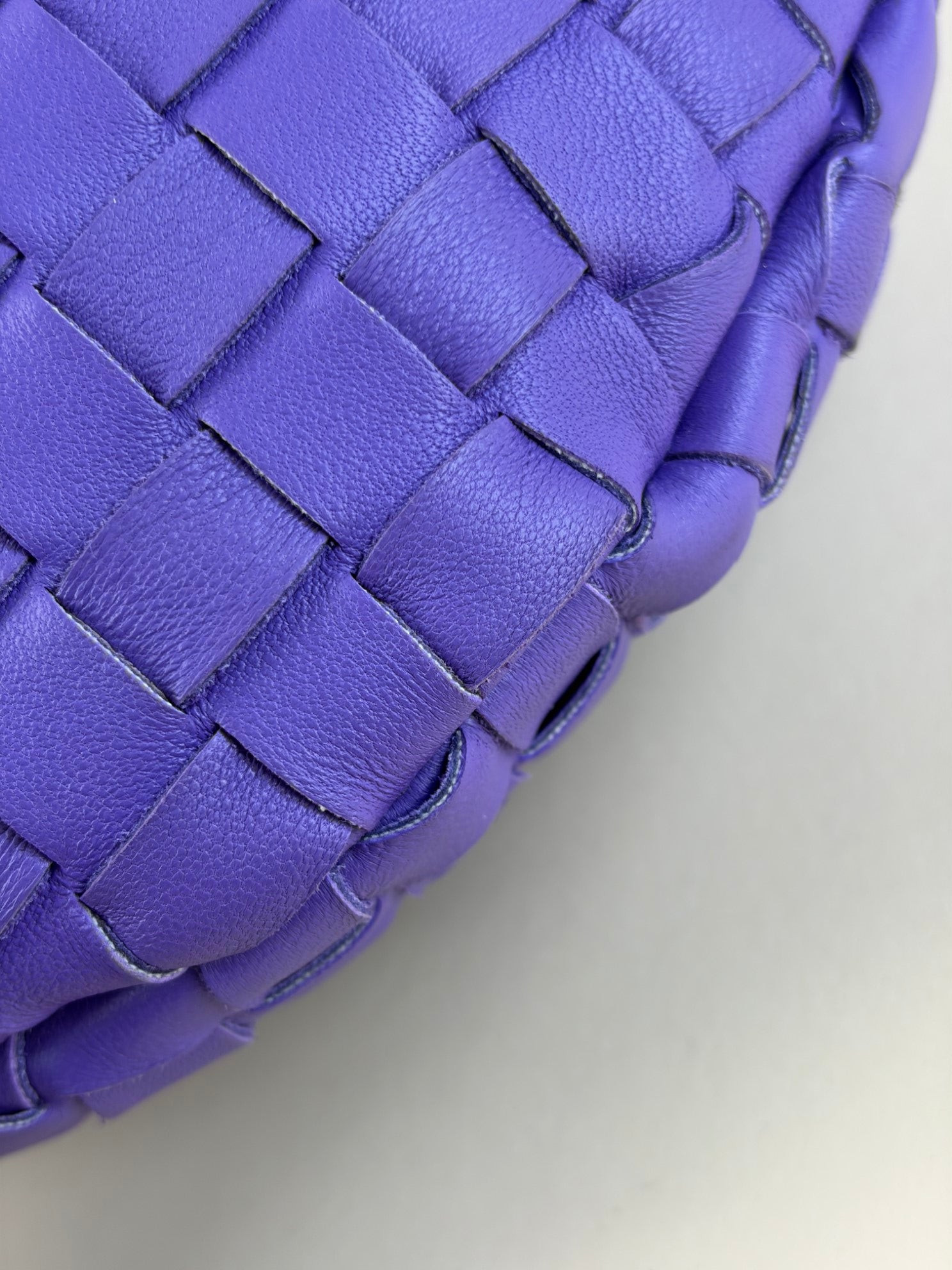 Bottega Veneta purple nappa intrecciato meduim tuuru pouch