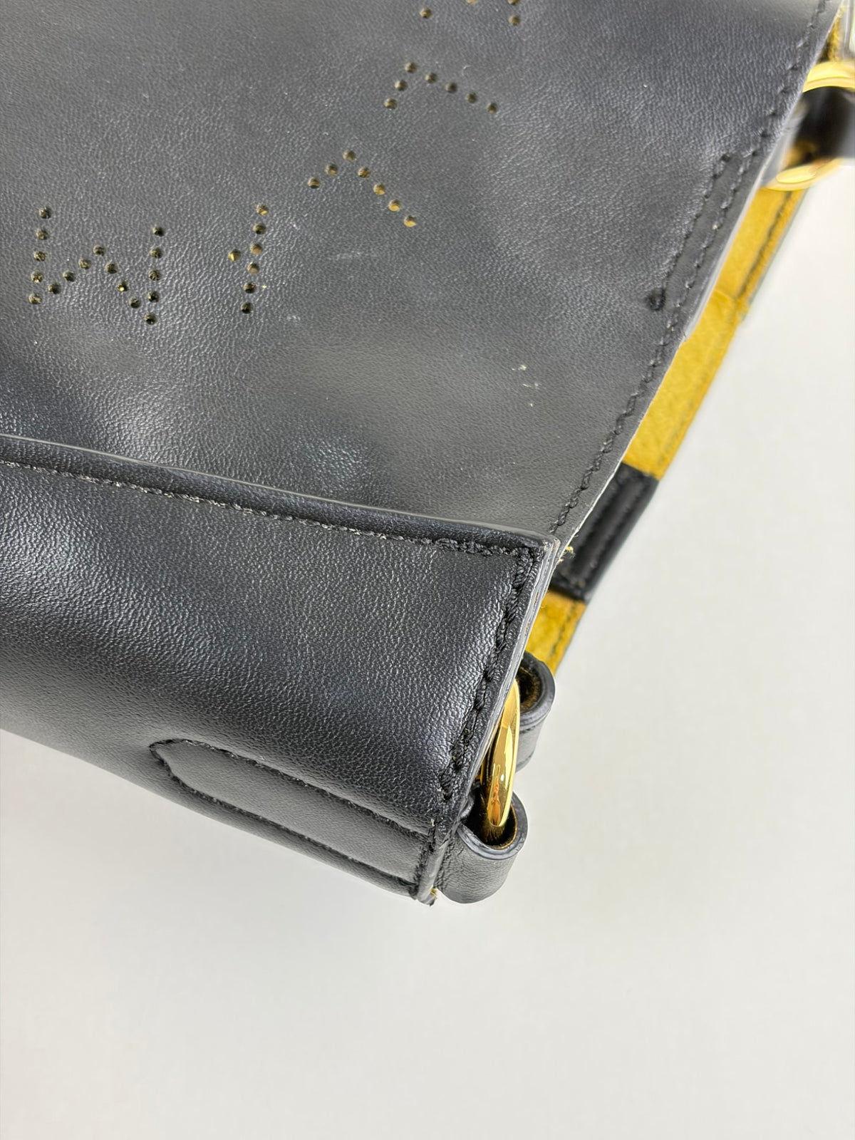 Stella Mccartney black Logo Square Crossbody Tiny Bag