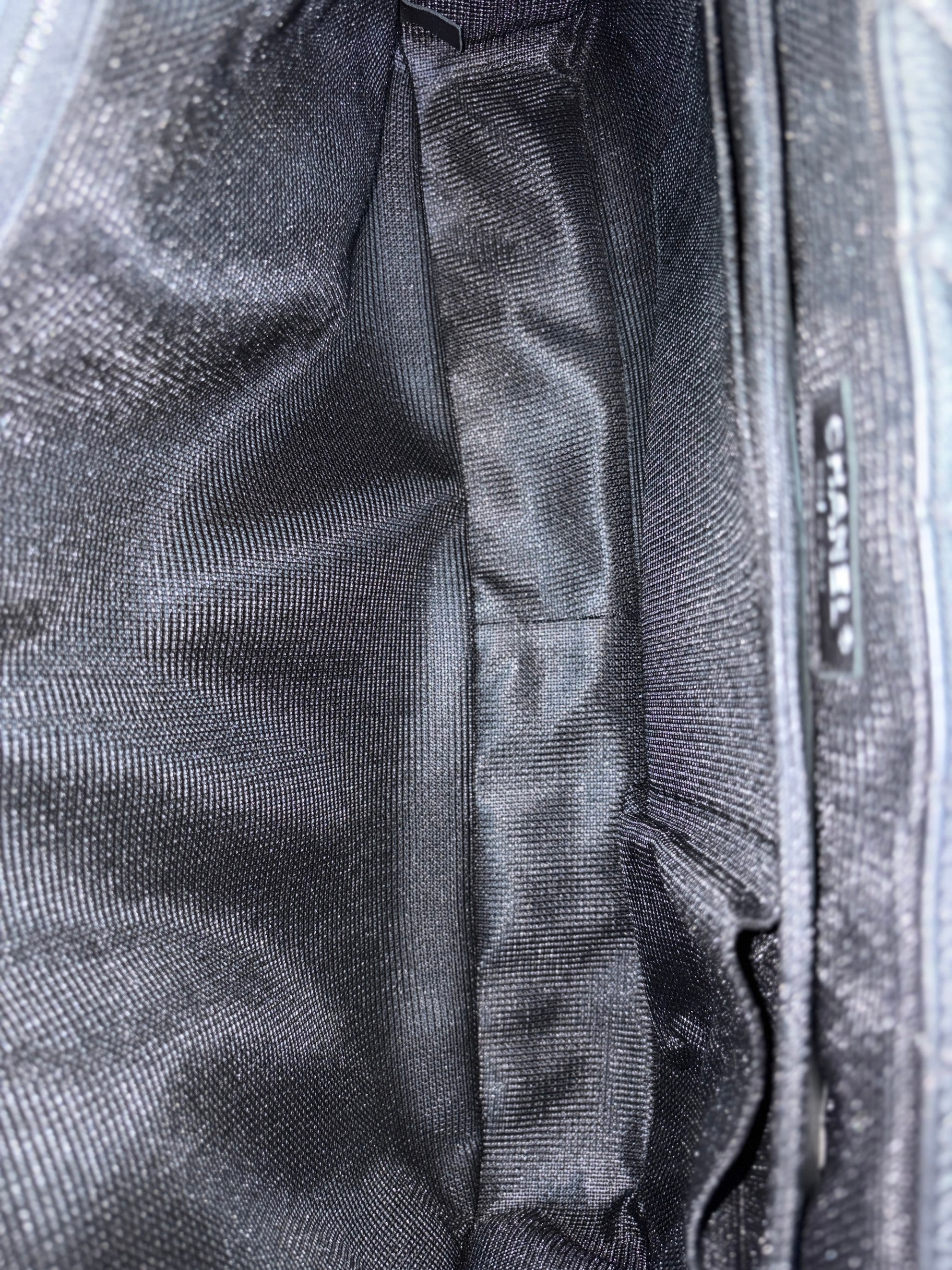 CHANEL black grained calfskin quilted xxl travel flap bag