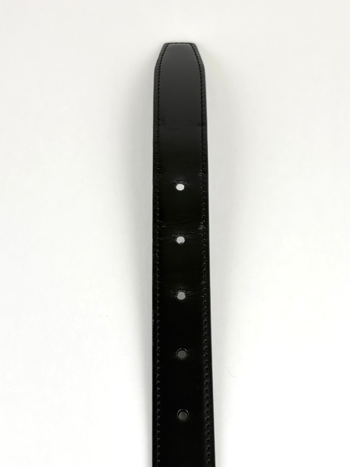 Celine black taurillon leather triomphe 25mm belt