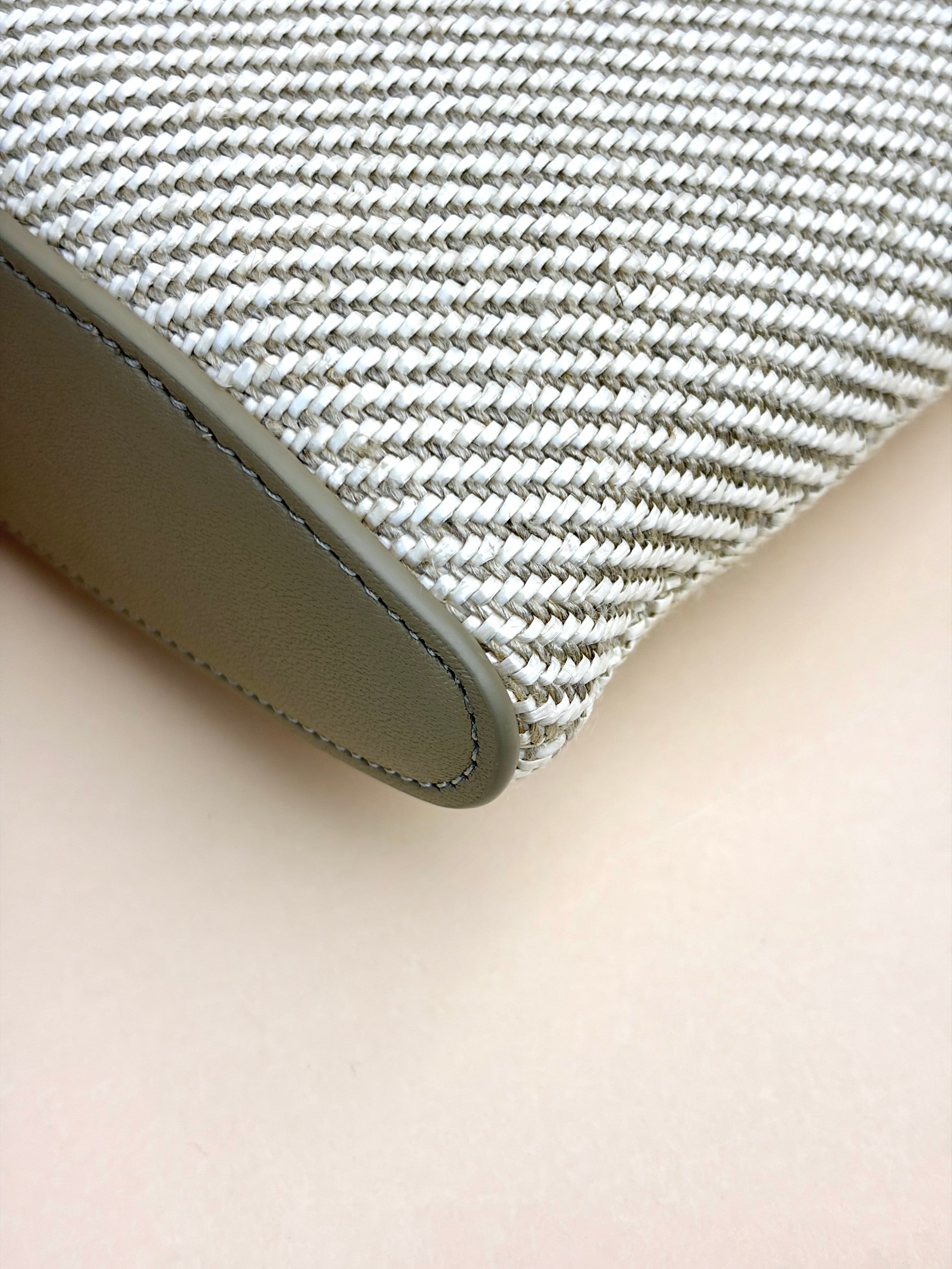 Loewe beige jacquard canvas oblong pouch