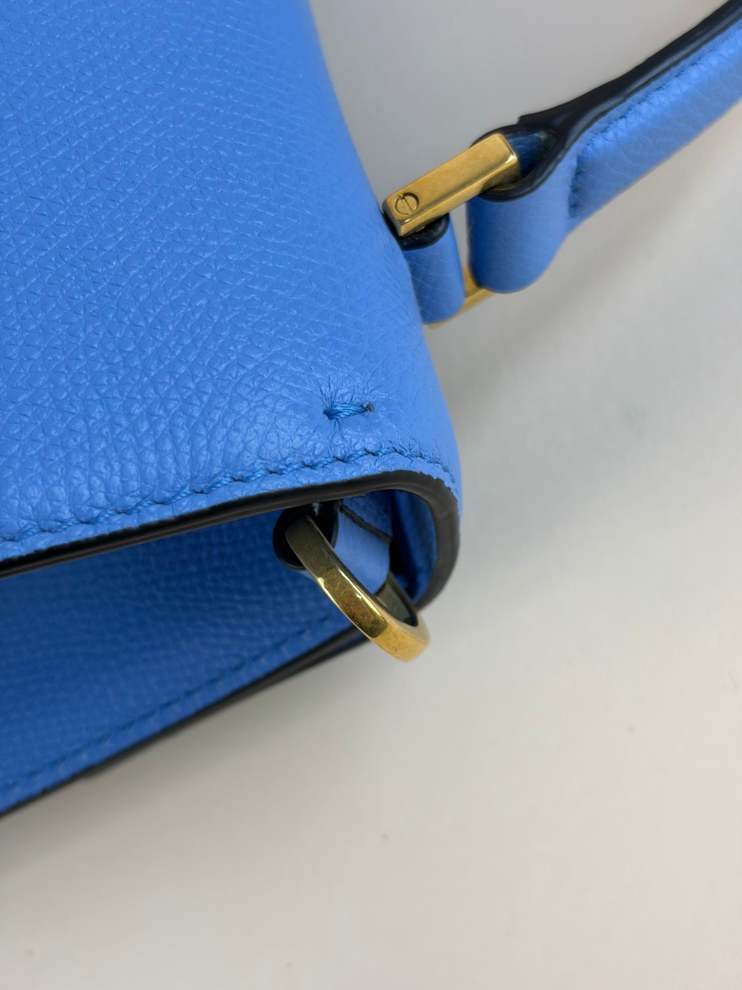 Valentino small blue vsling grainy calfskin handbag
