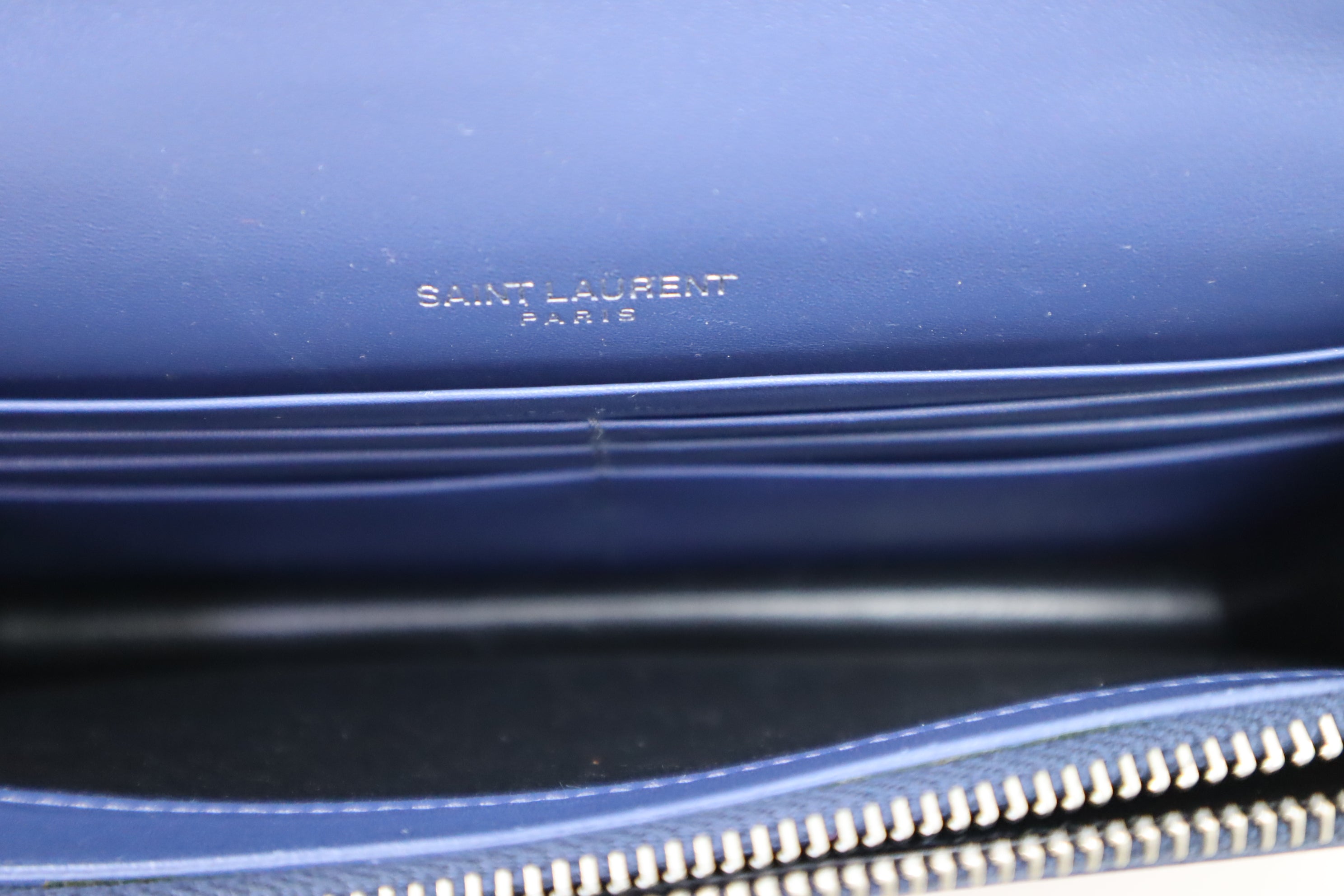 YSL Blue Kate Tassel Chain Wallet