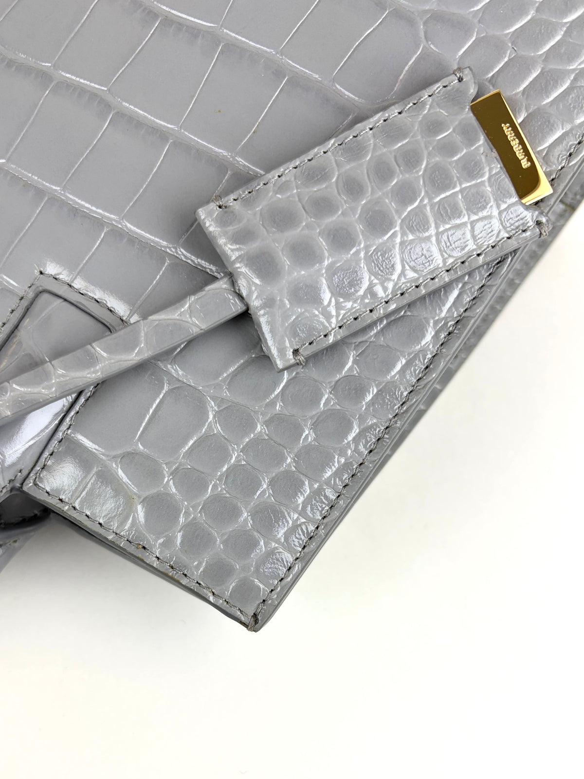 Burberry grey mini frances tote bag