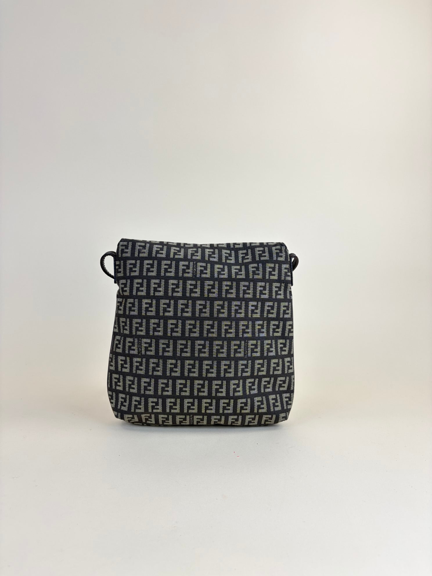 Fendi Grey FF Zucchino Crossbody Bag