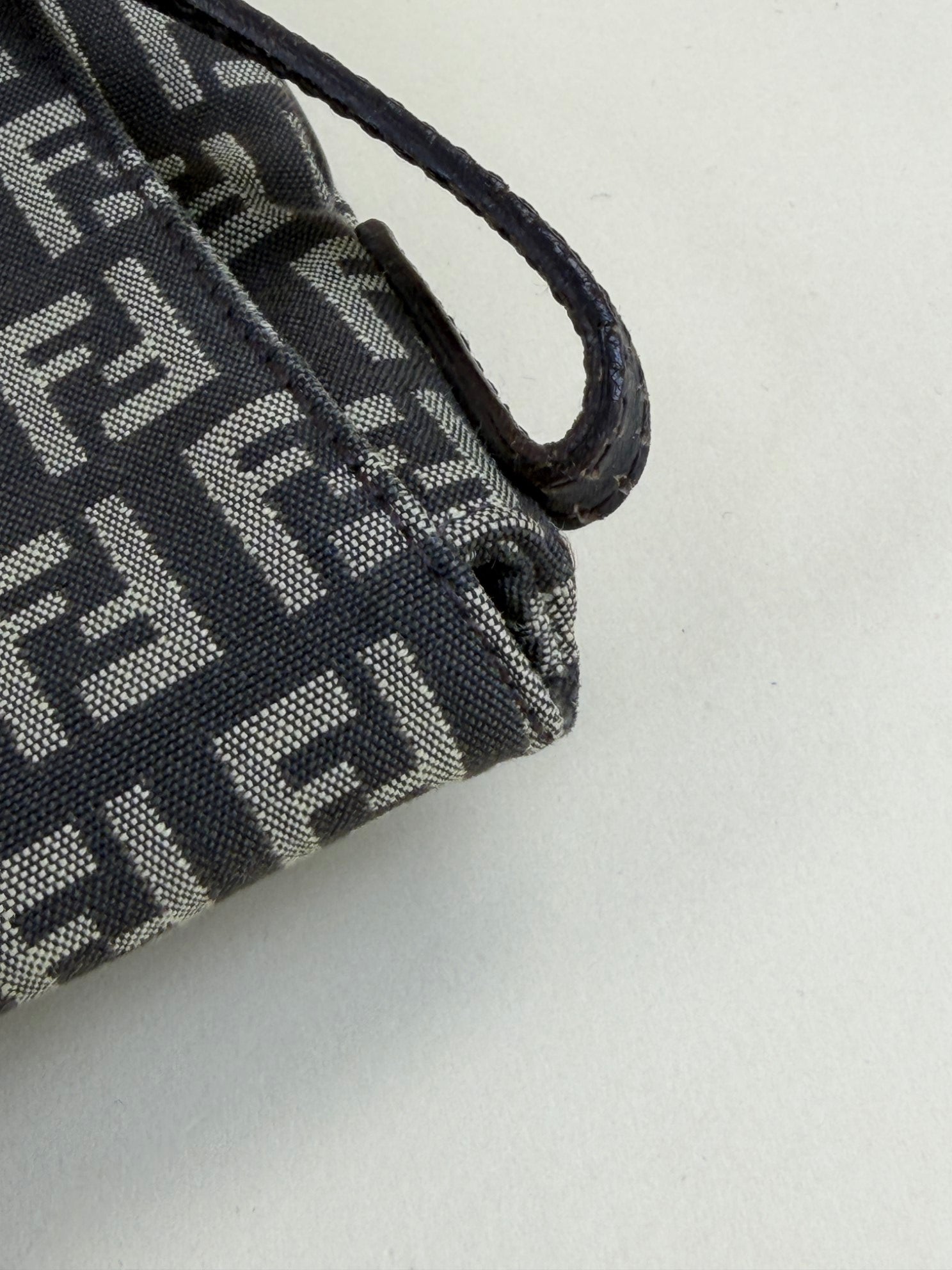 Fendi Grey FF Zucchino Crossbody Bag