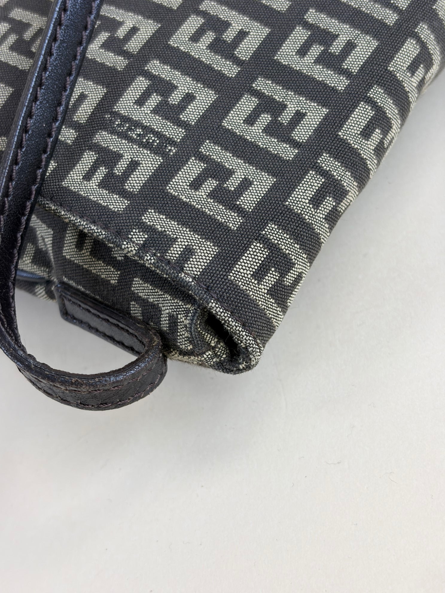 Fendi Grey FF Zucchino Crossbody Bag