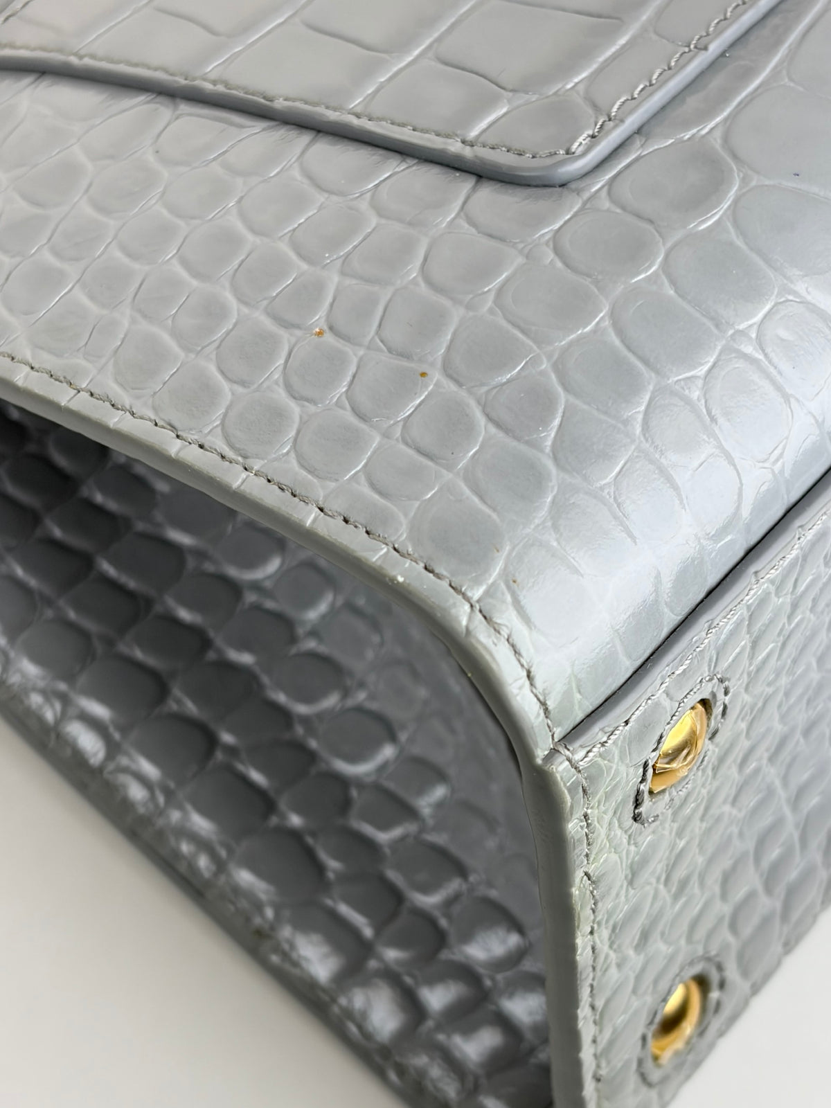 Burberry grey mini frances tote bag