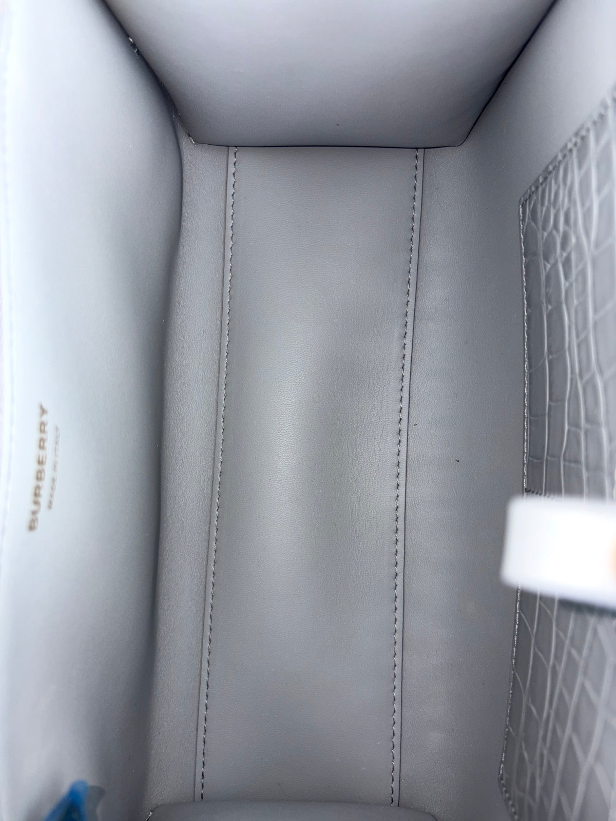 Burberry grey mini frances tote bag