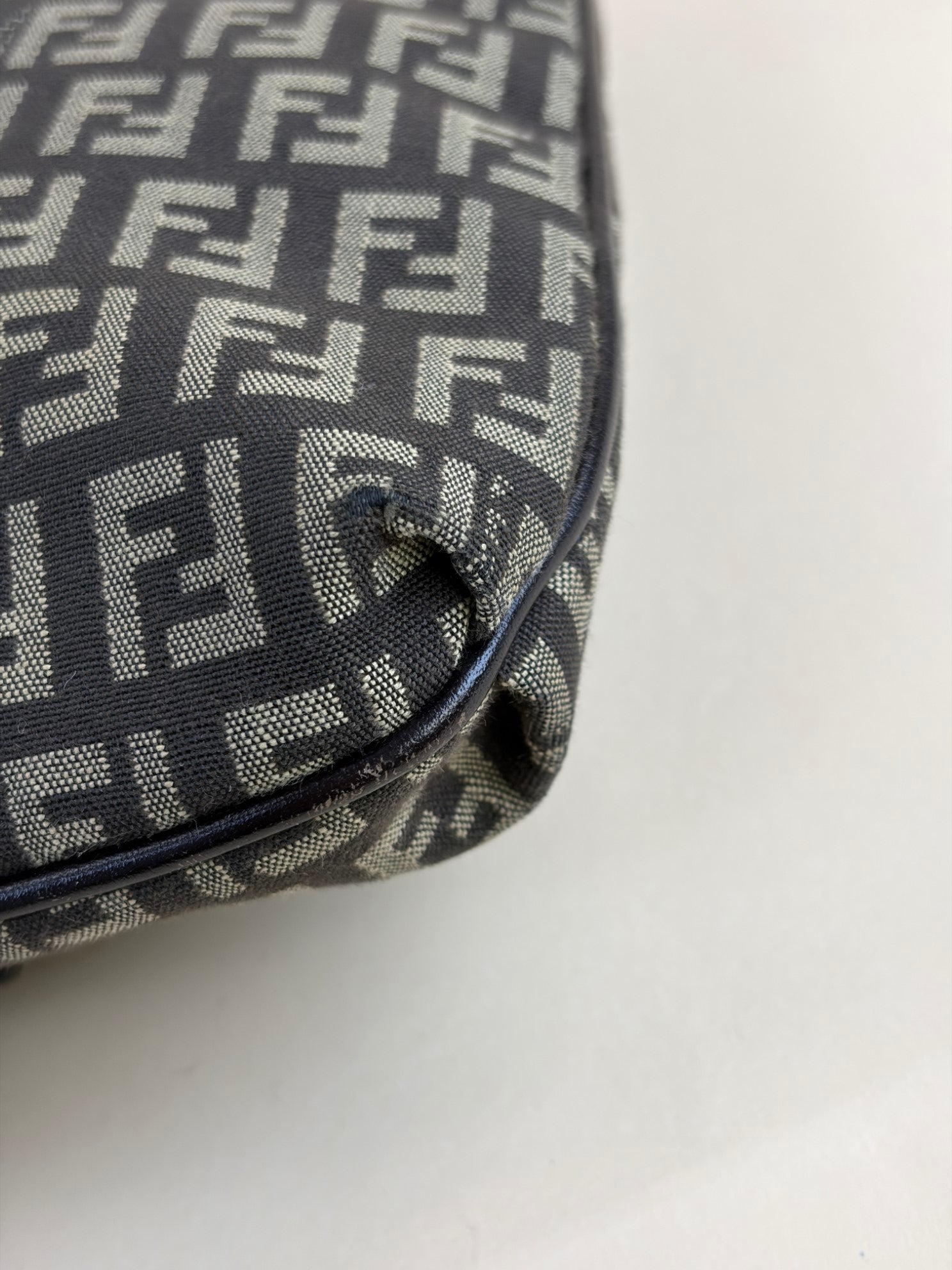 Fendi Grey FF Zucchino Crossbody Bag