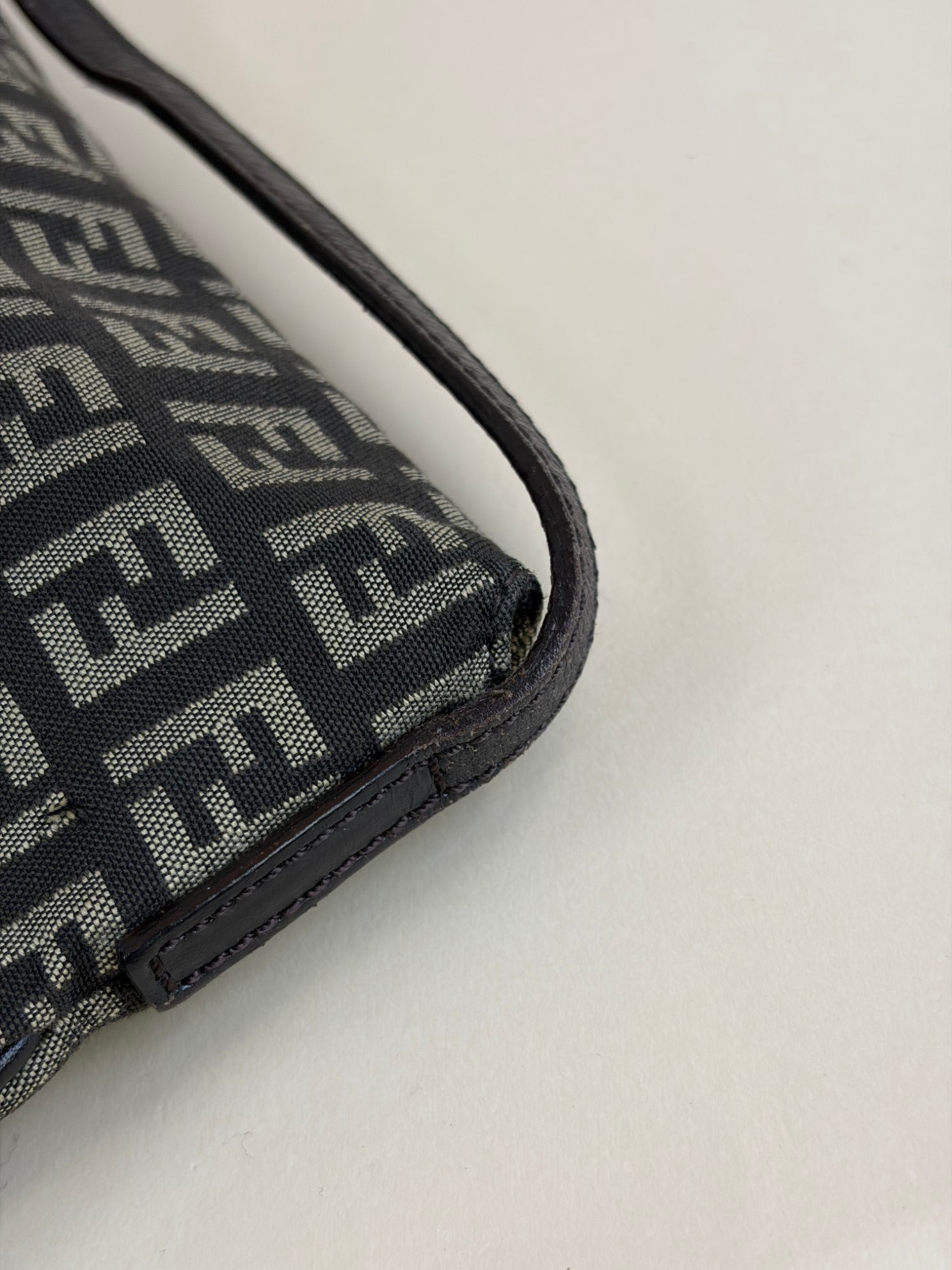 Fendi Grey FF Zucchino Crossbody Bag