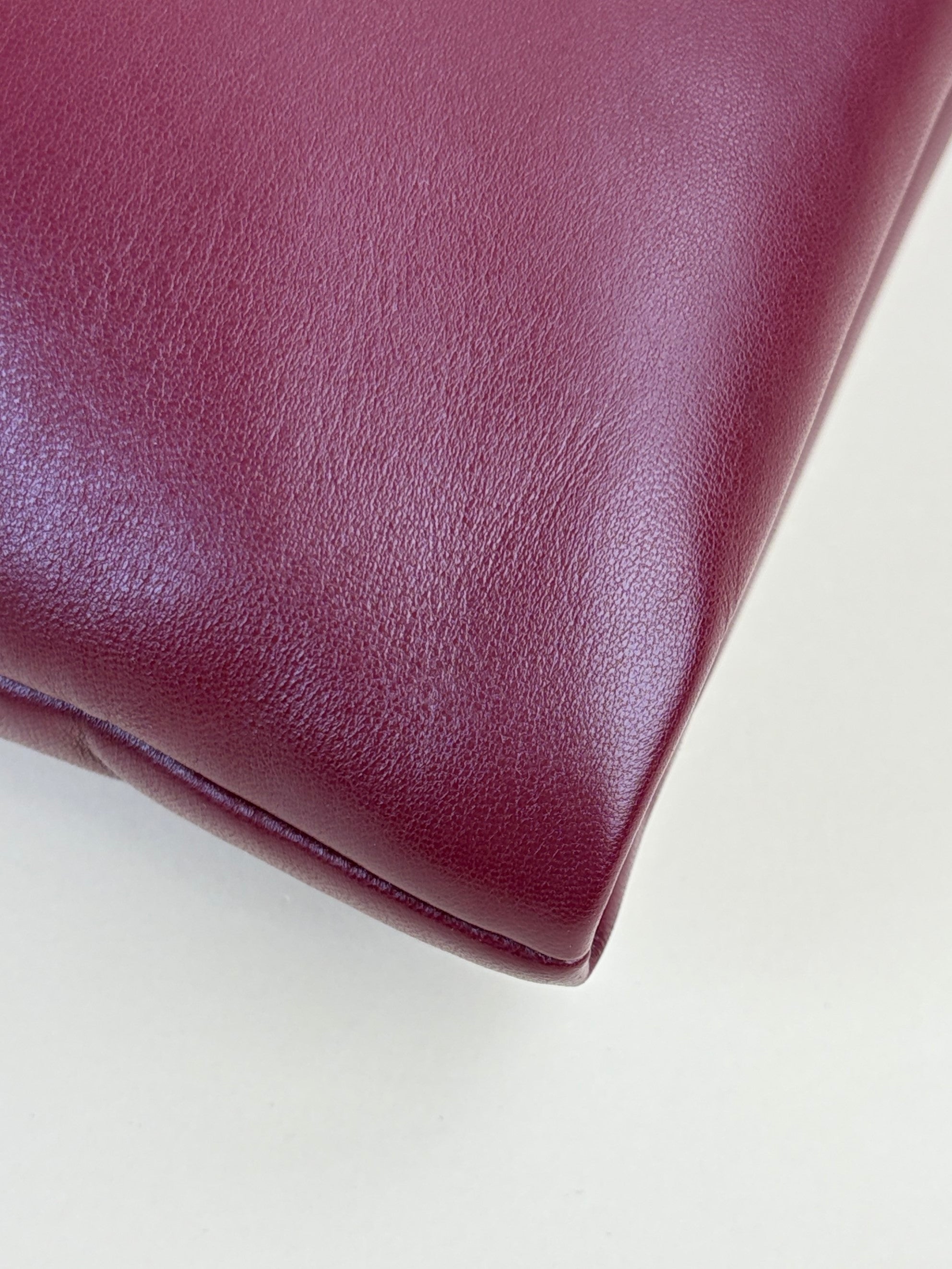 ysl burgundy calypso large zip pouch