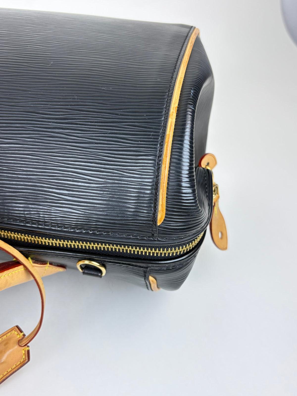 Louis Vuitton black epi leather doc speedy pm bag