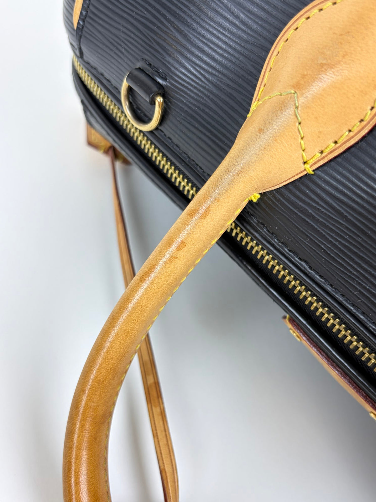Louis Vuitton black epi leather doc speedy pm bag