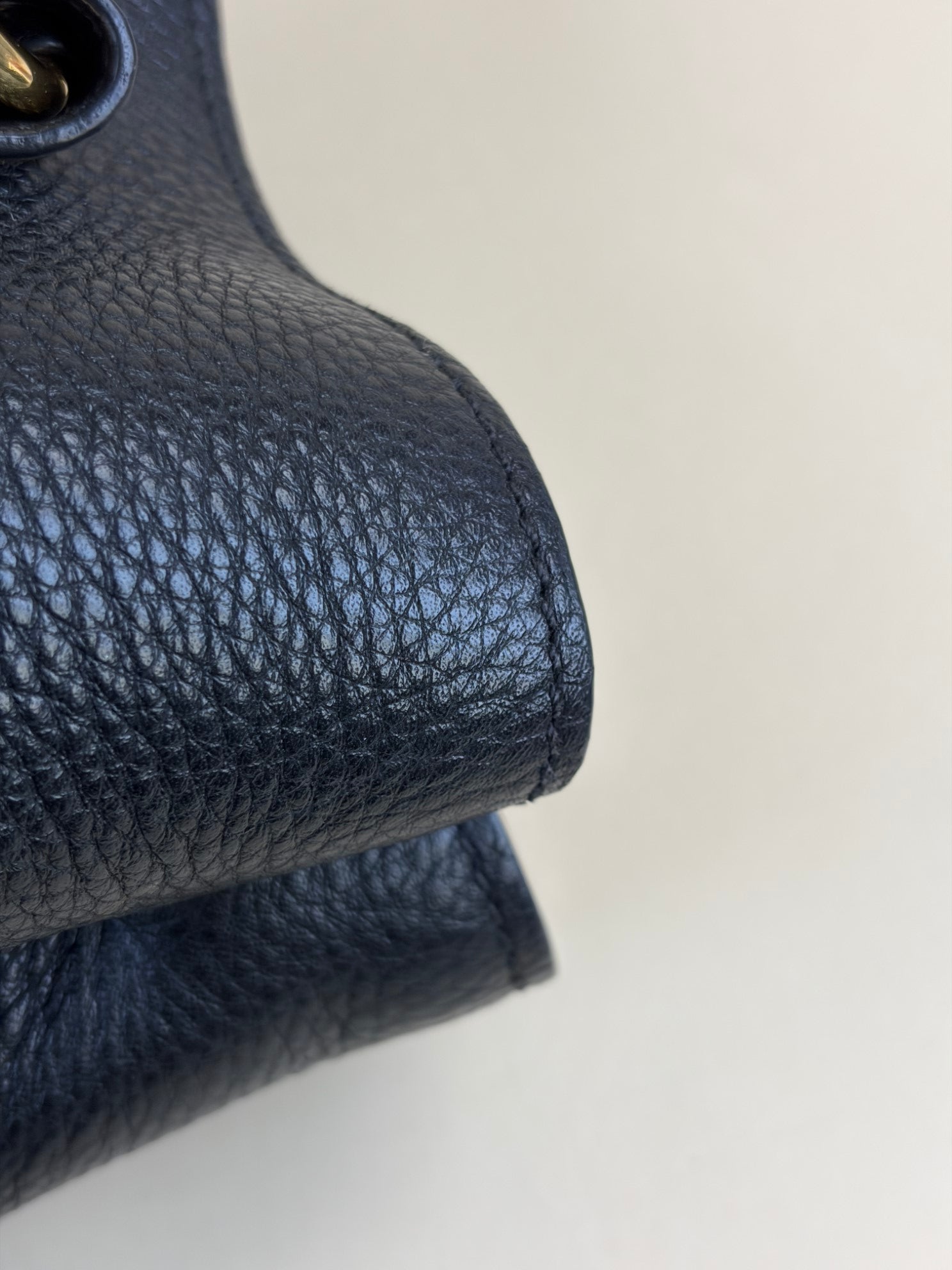 Prada small black vitello danio leather