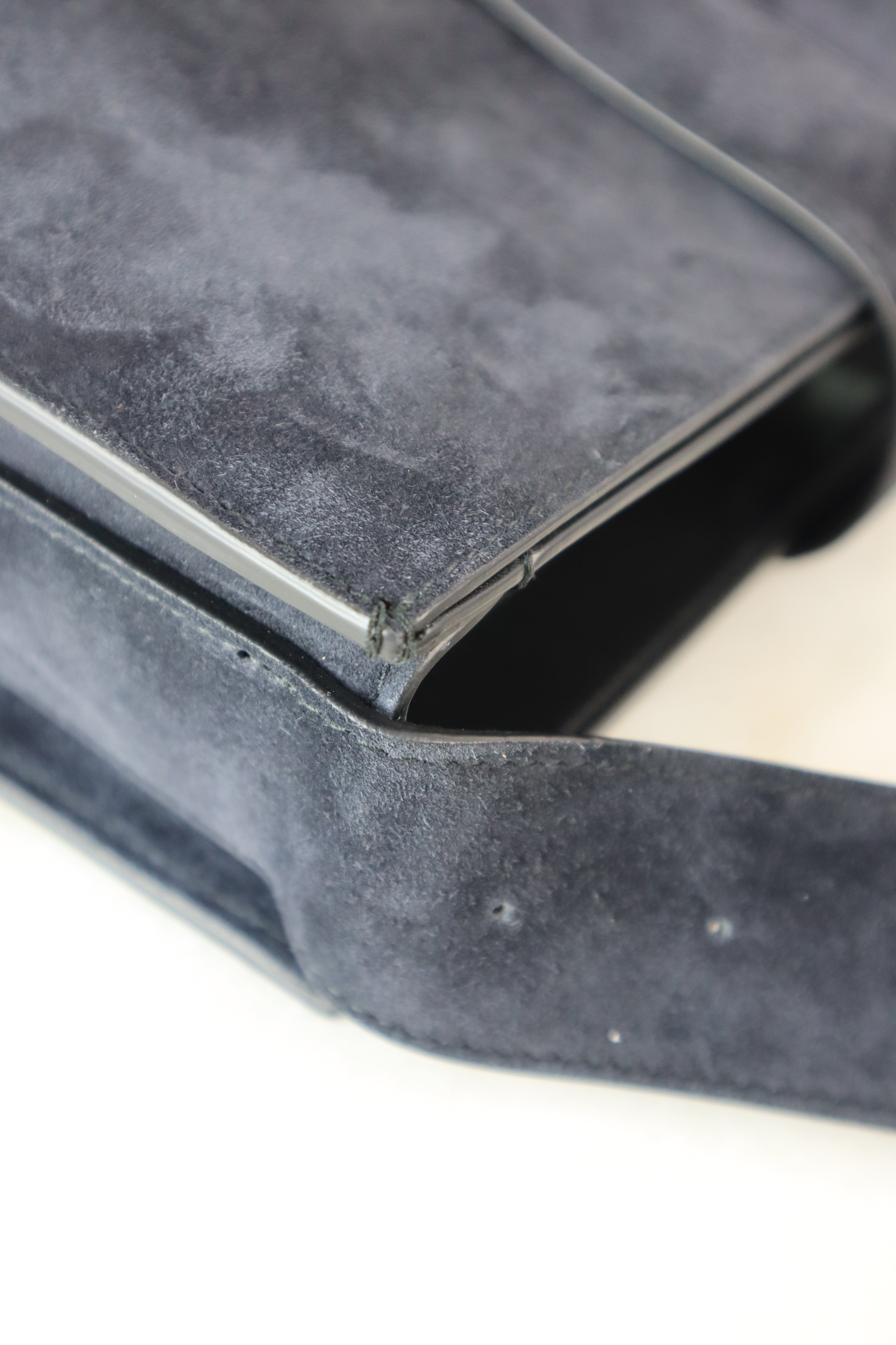Bottega Veneta Navy Velvet Marie Medium Shoulder Bag