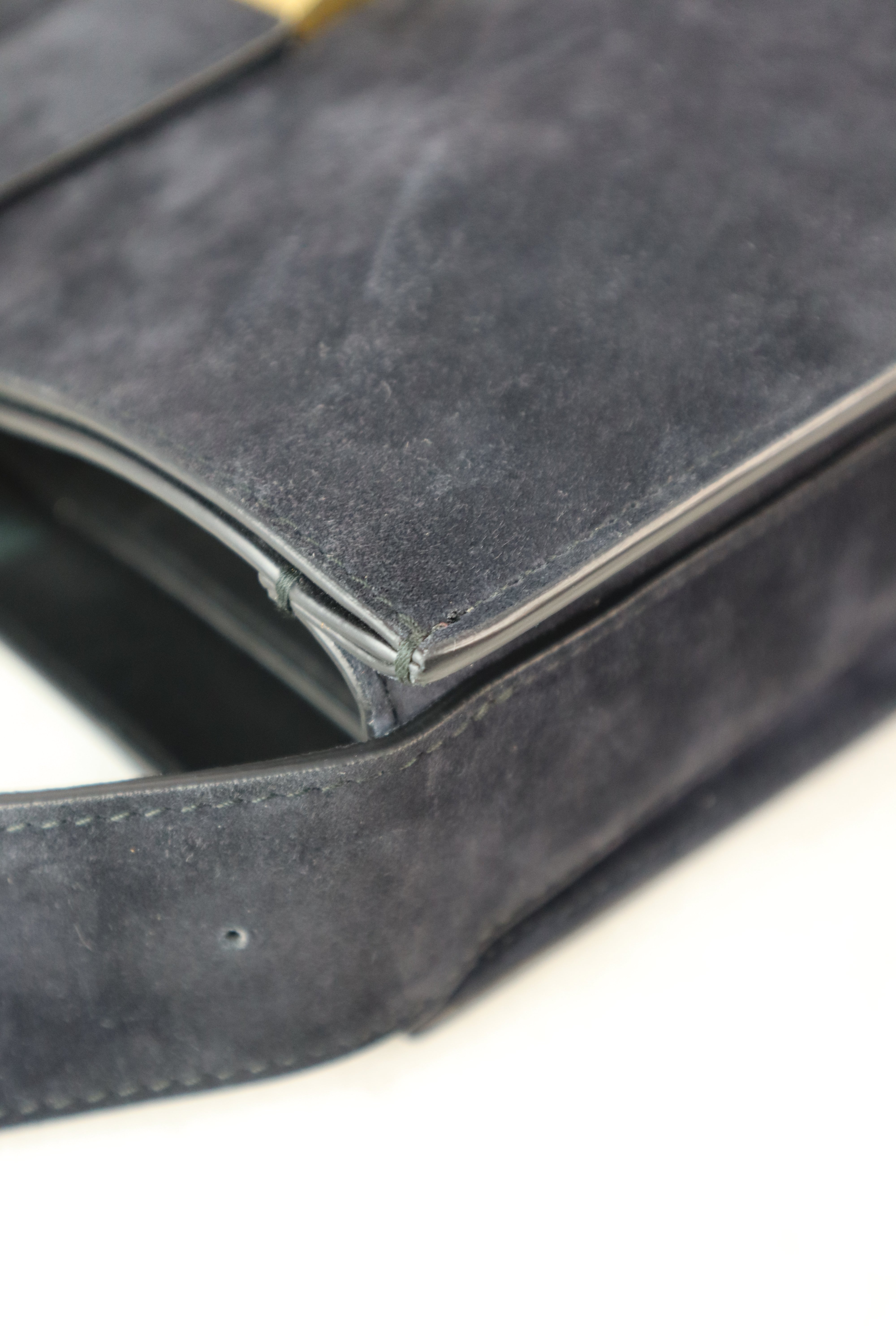 Bottega Veneta Navy Velvet Marie Medium Shoulder Bag