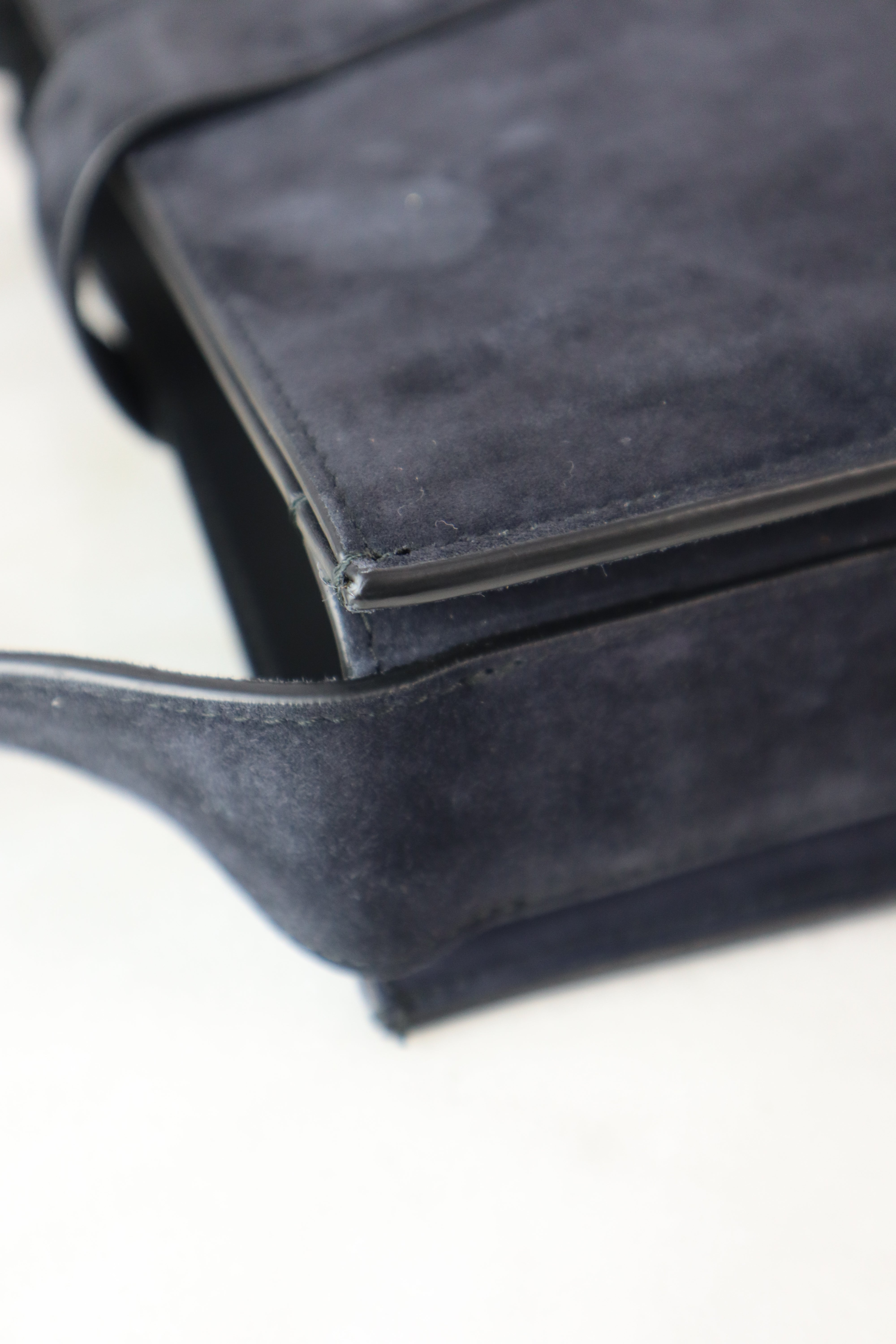 Bottega Veneta Navy Velvet Marie Medium Shoulder Bag