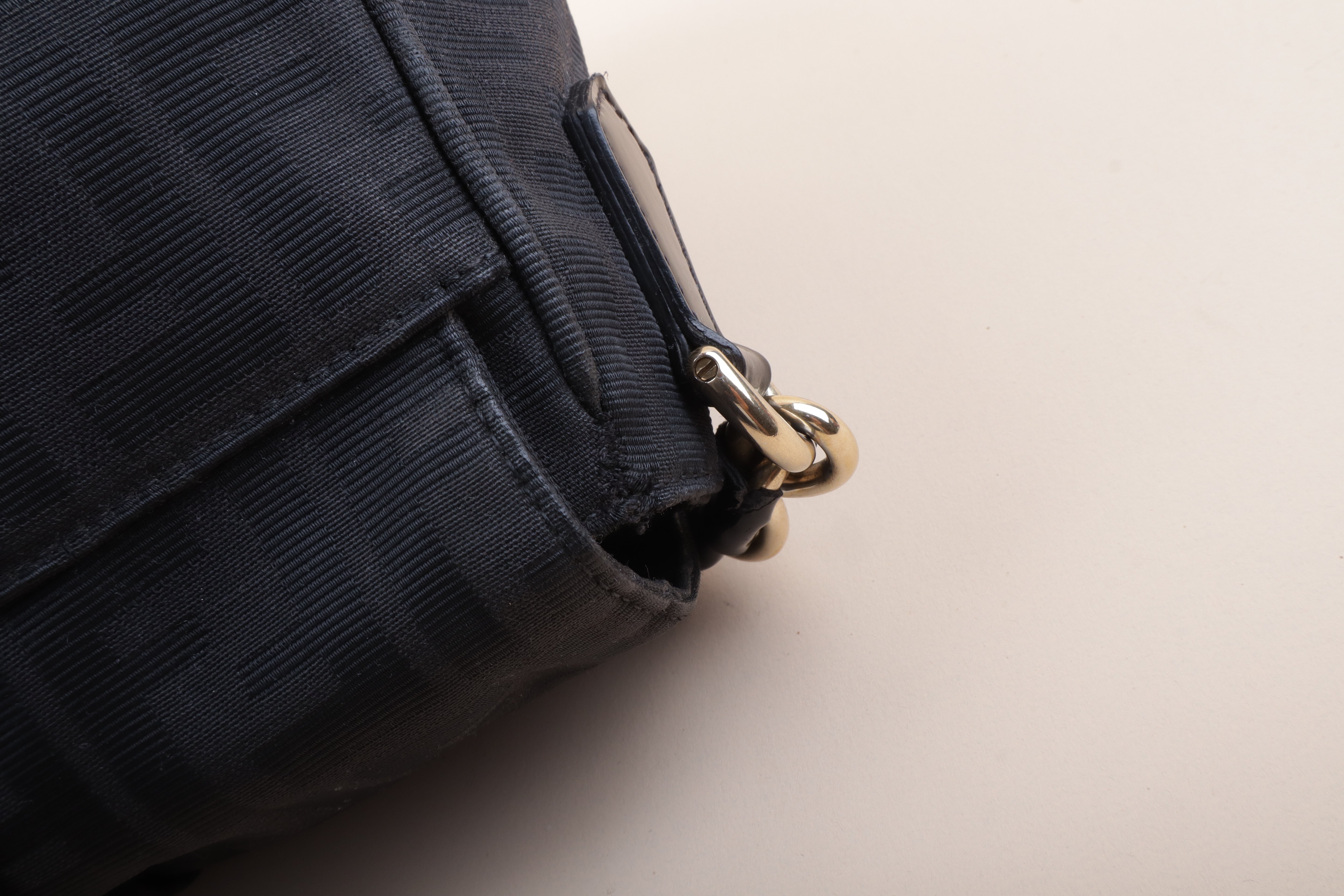 Fendi Black Mia Flap FF Shoulder Bag