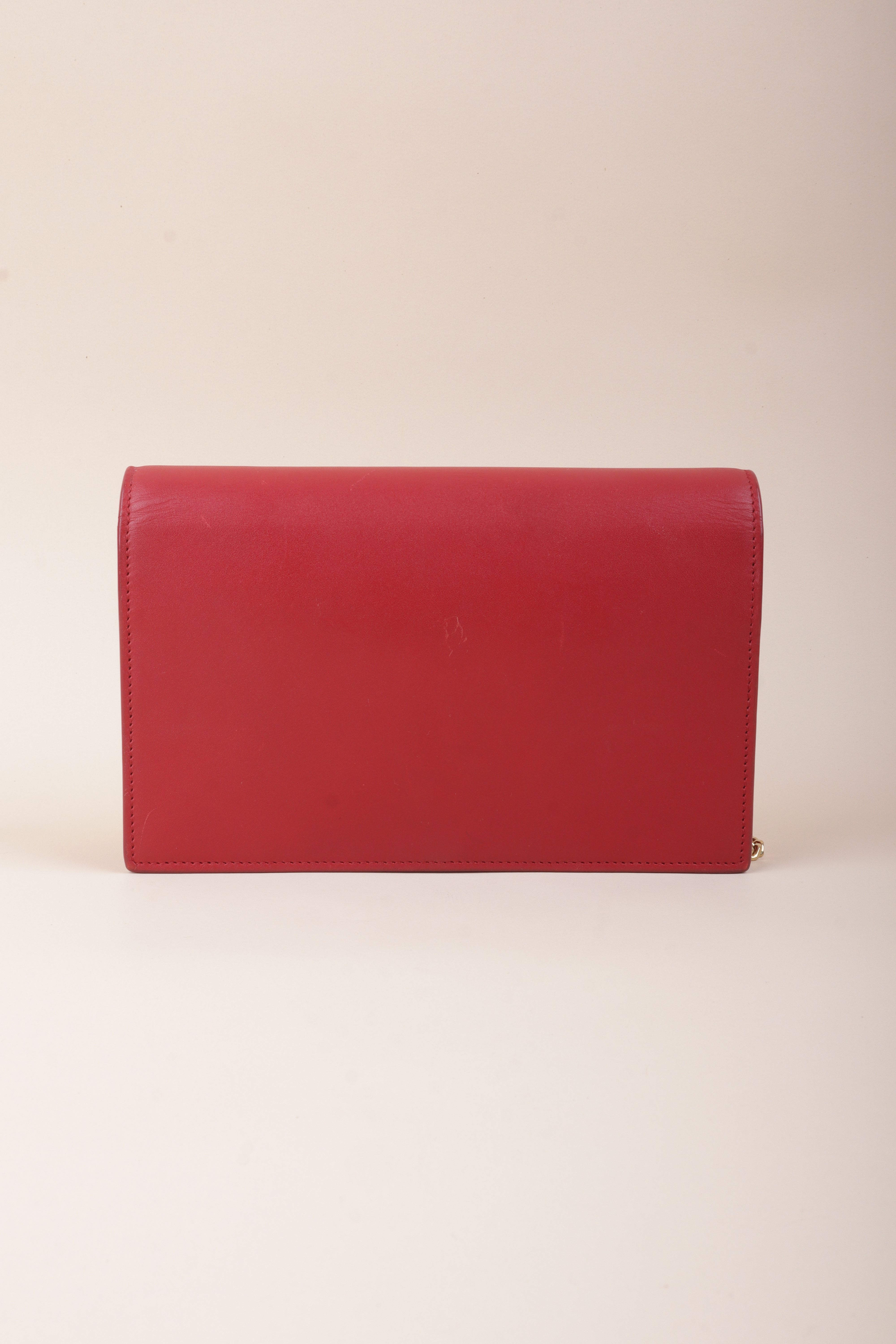 YSL Red Kate Tassel Chain Wallet