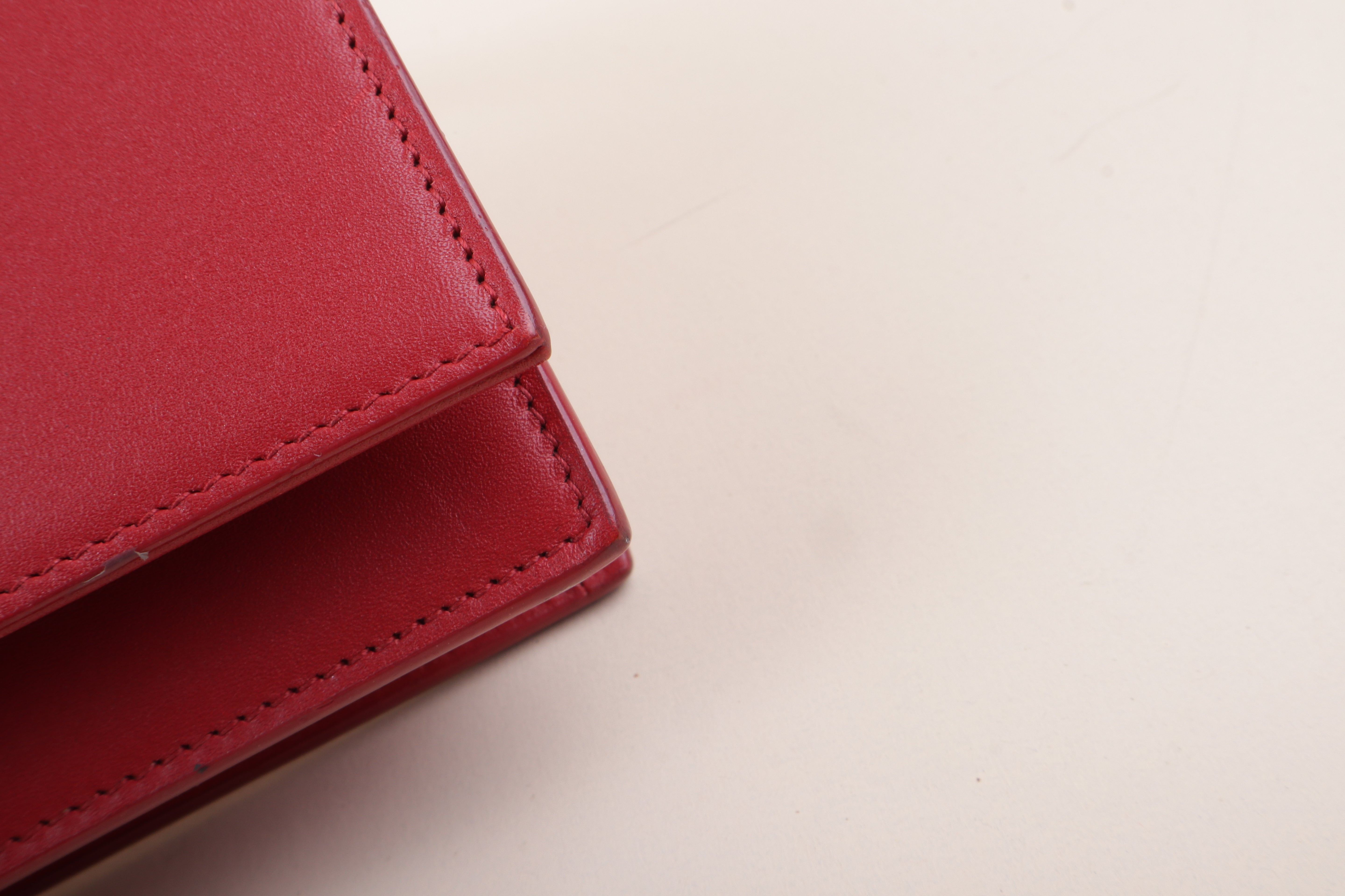 YSL Red Kate Tassel Chain Wallet