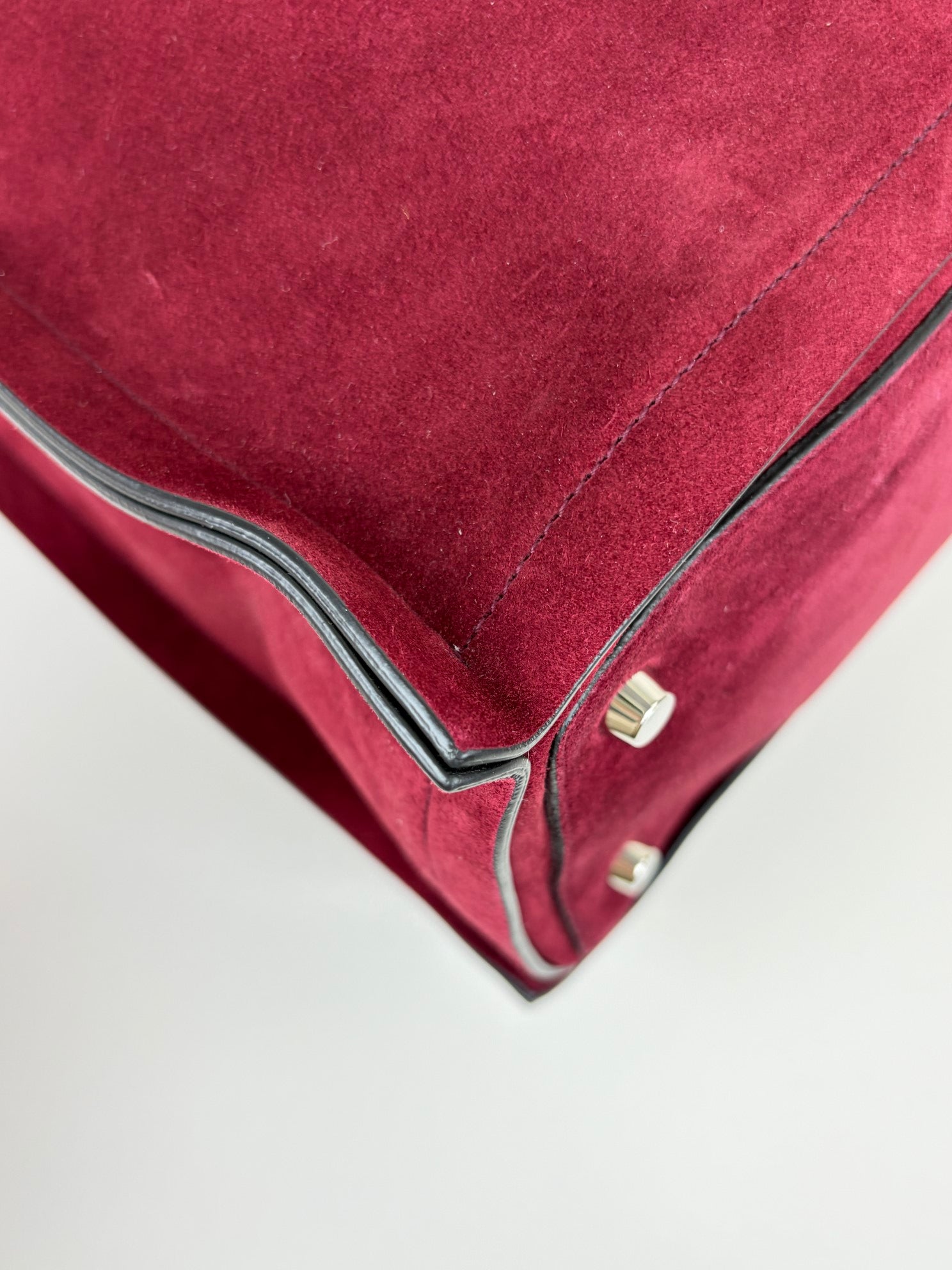Dior Burgandy suede diorissimo large tote bag