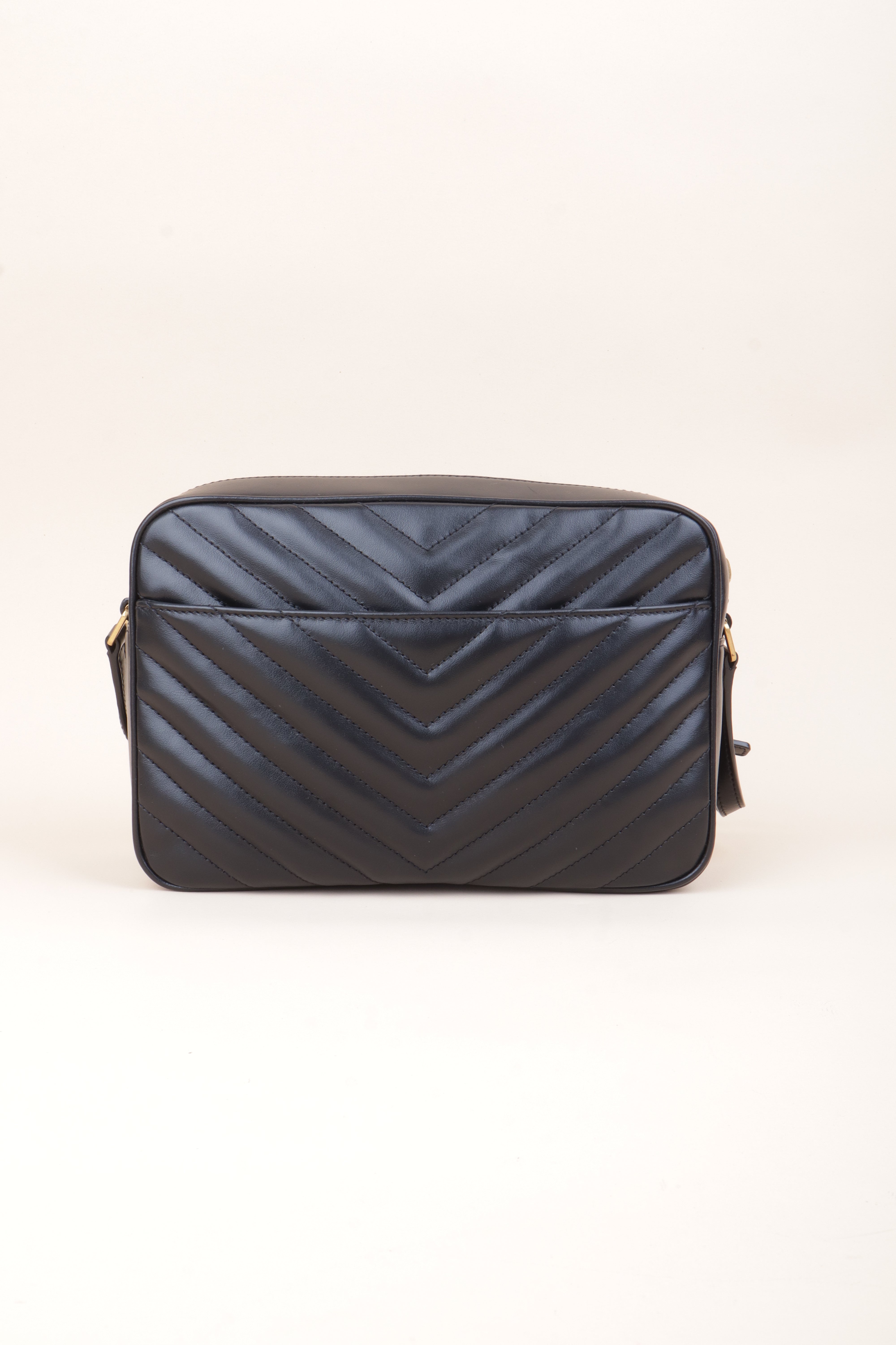 YSL Black Lou Camera Crossbody Bag