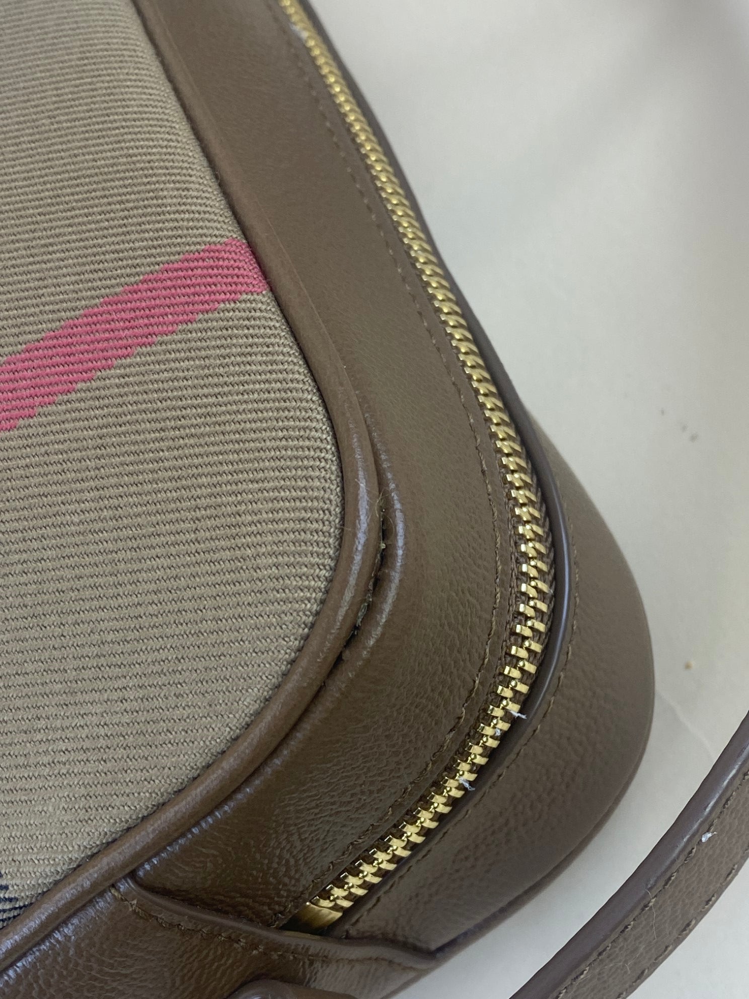 Burberry Earth House Check Medium Camera Bag