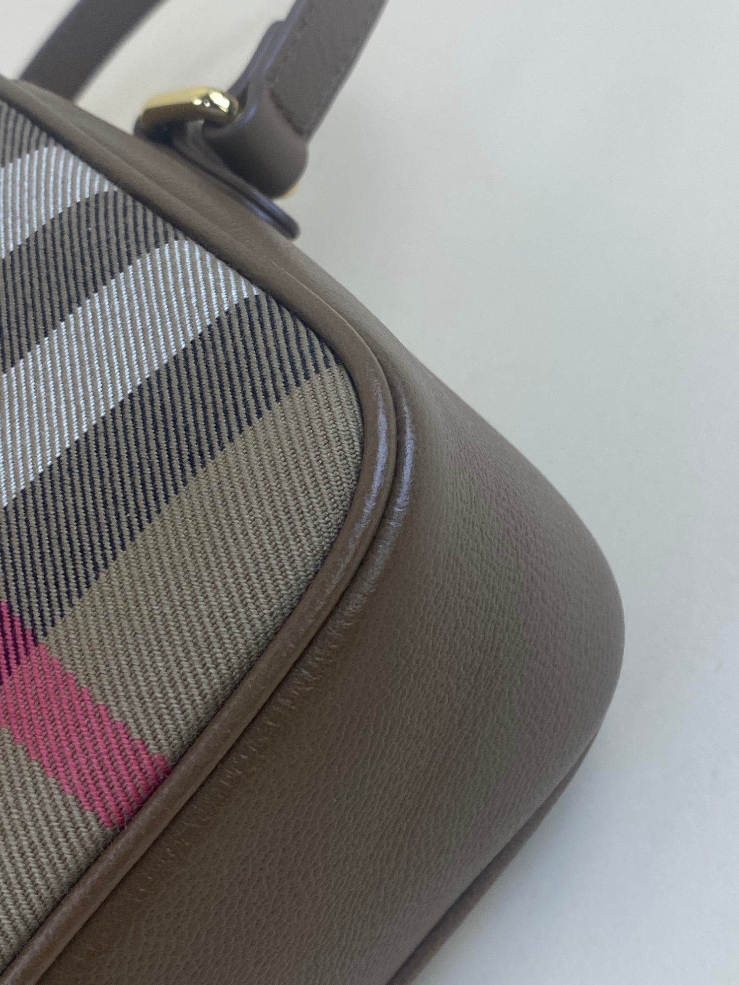 Burberry Earth House Check Medium Camera Bag