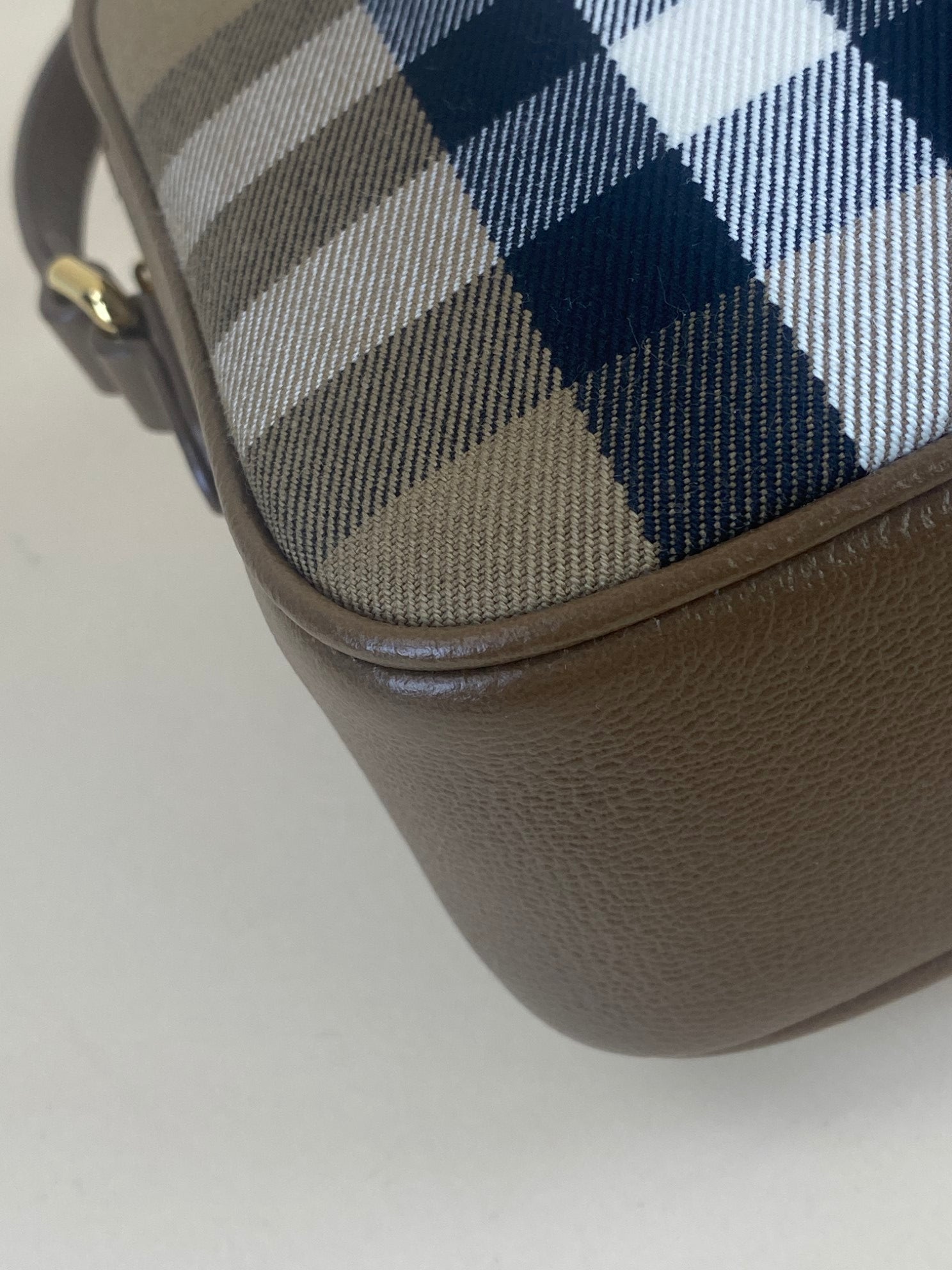 Burberry Earth House Check Medium Camera Bag