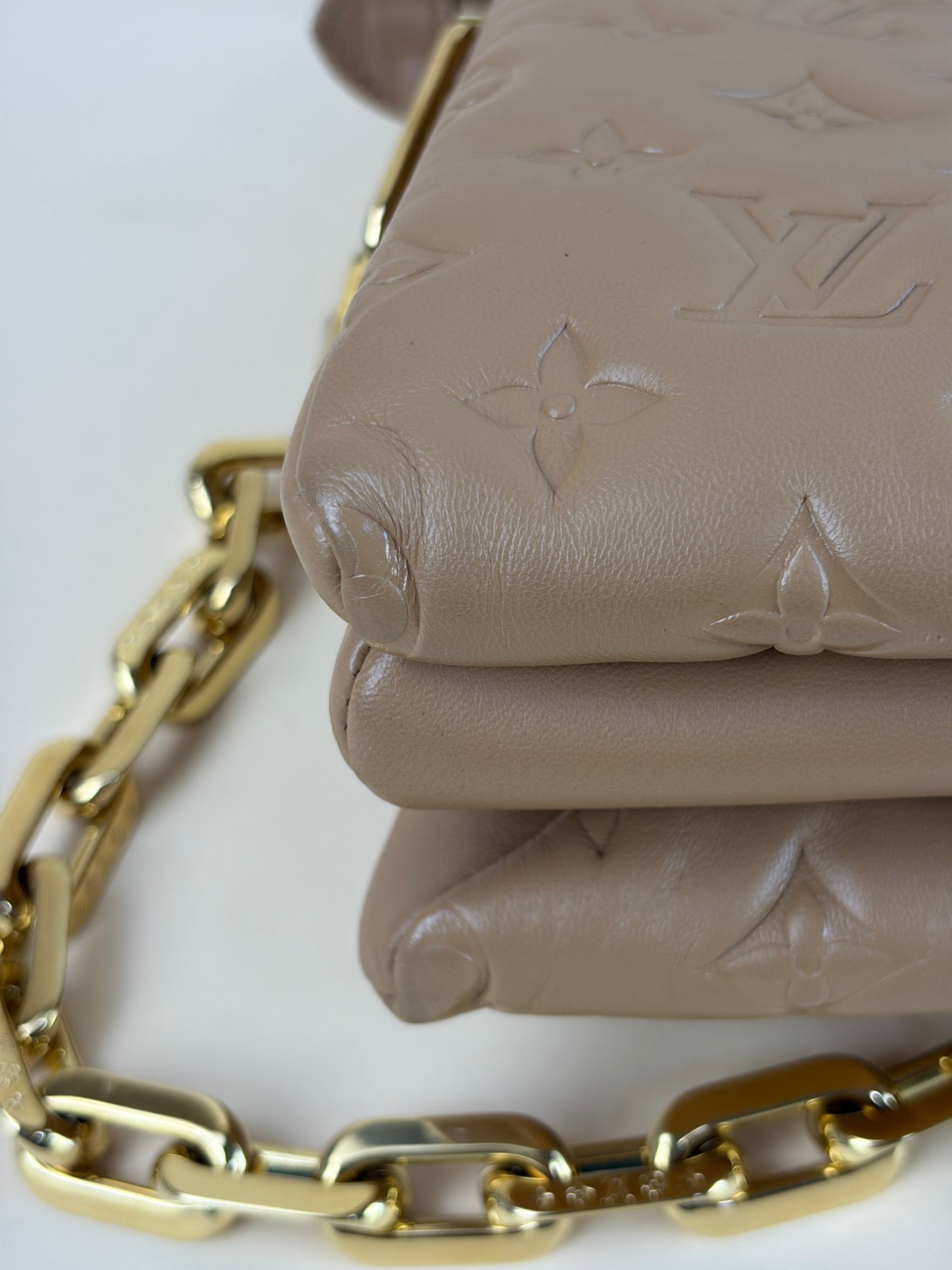 Louis Vuitton Beige Coussin PM Bag