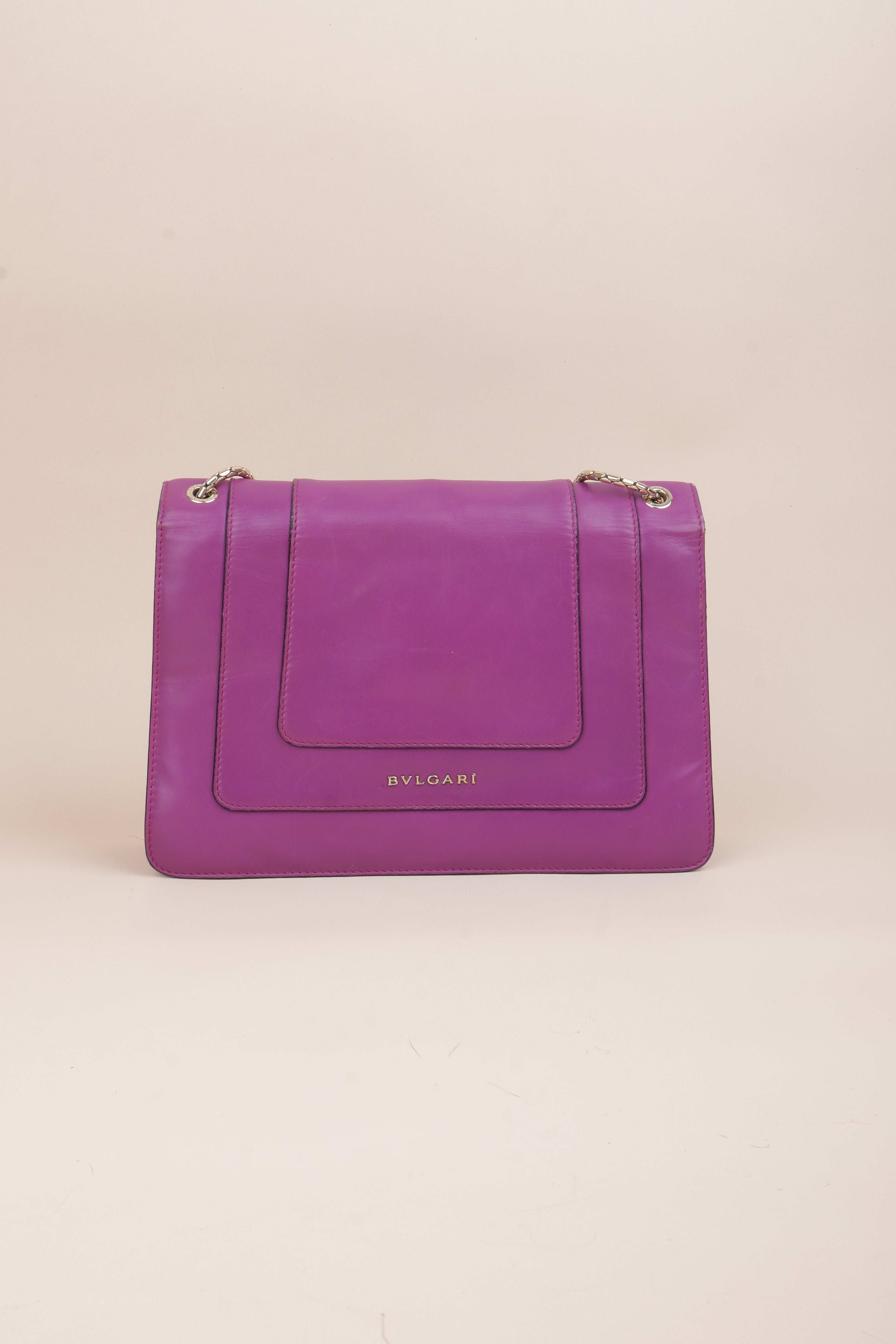 Bvlgari Purple Serpenti Forever Large Shoulder Bag