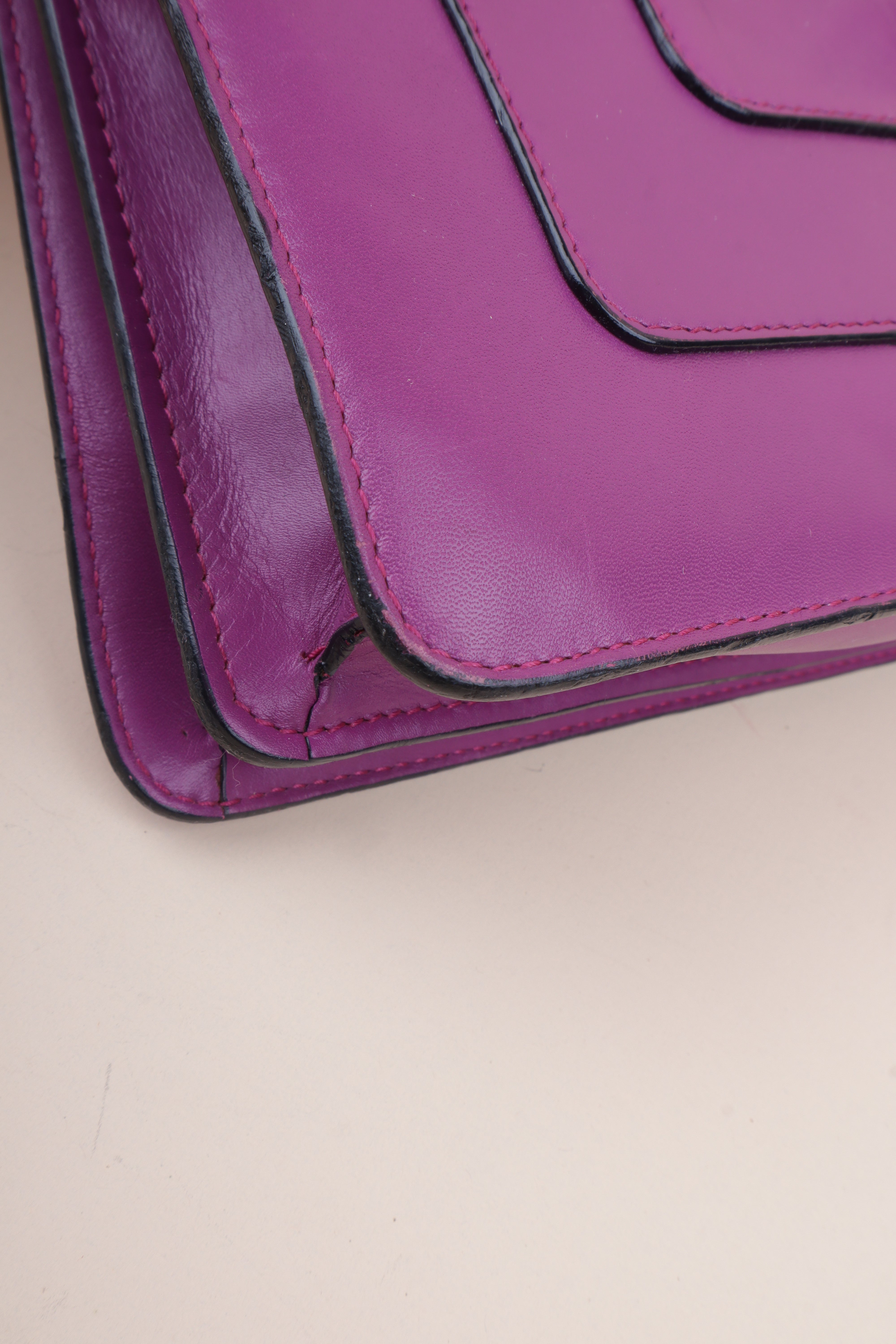 Bvlgari Purple Serpenti Forever Large Shoulder Bag
