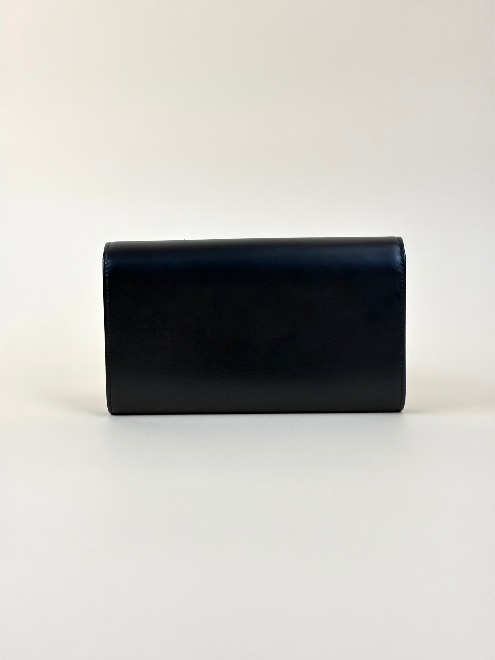 Cartier black panther long flap wallet trifold